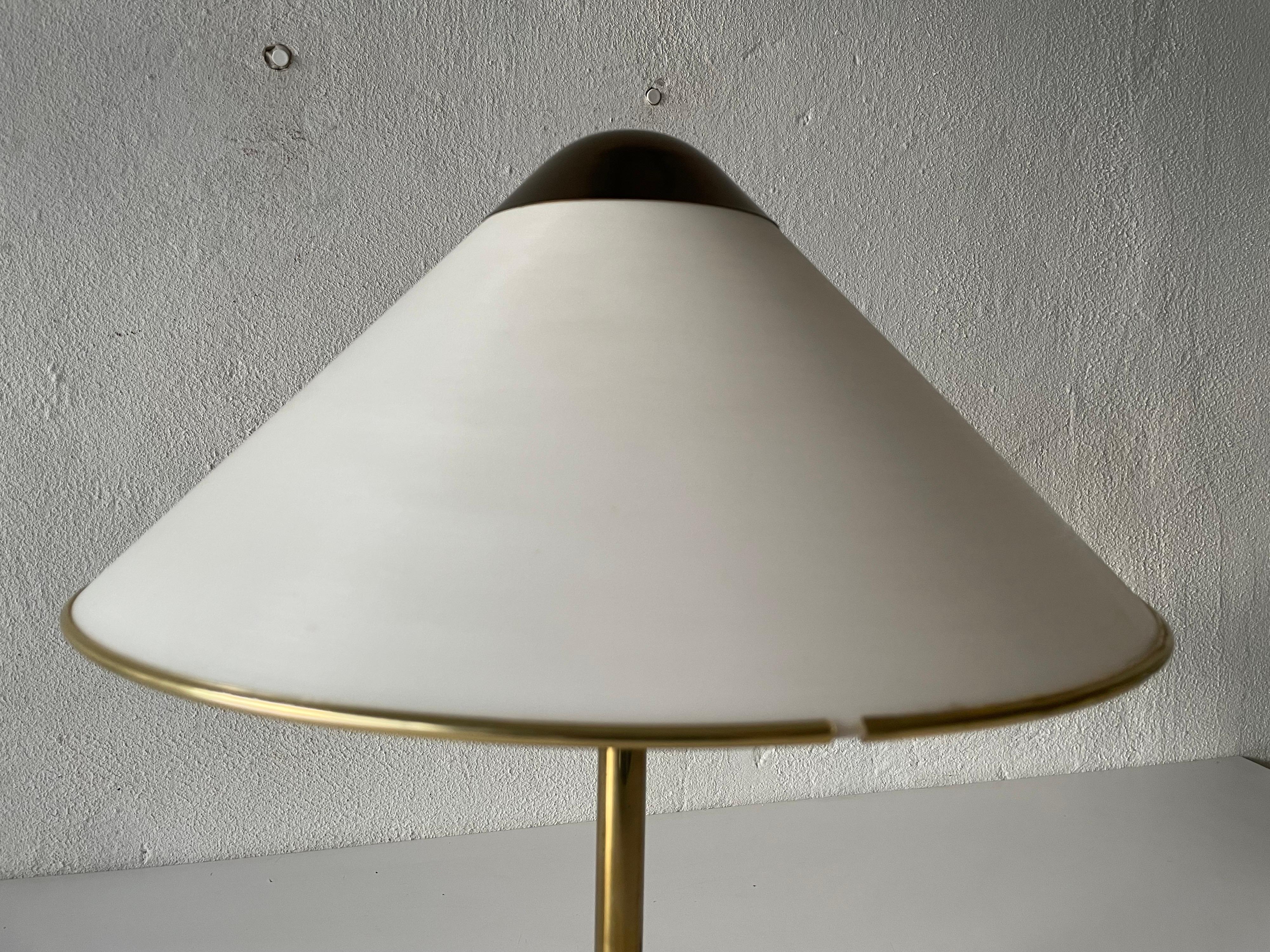 Mid-Century Modern Plexiglass and Brass Luxurious Table Lamp, 1950s, Germany In Good Condition In Hagenbach, DE