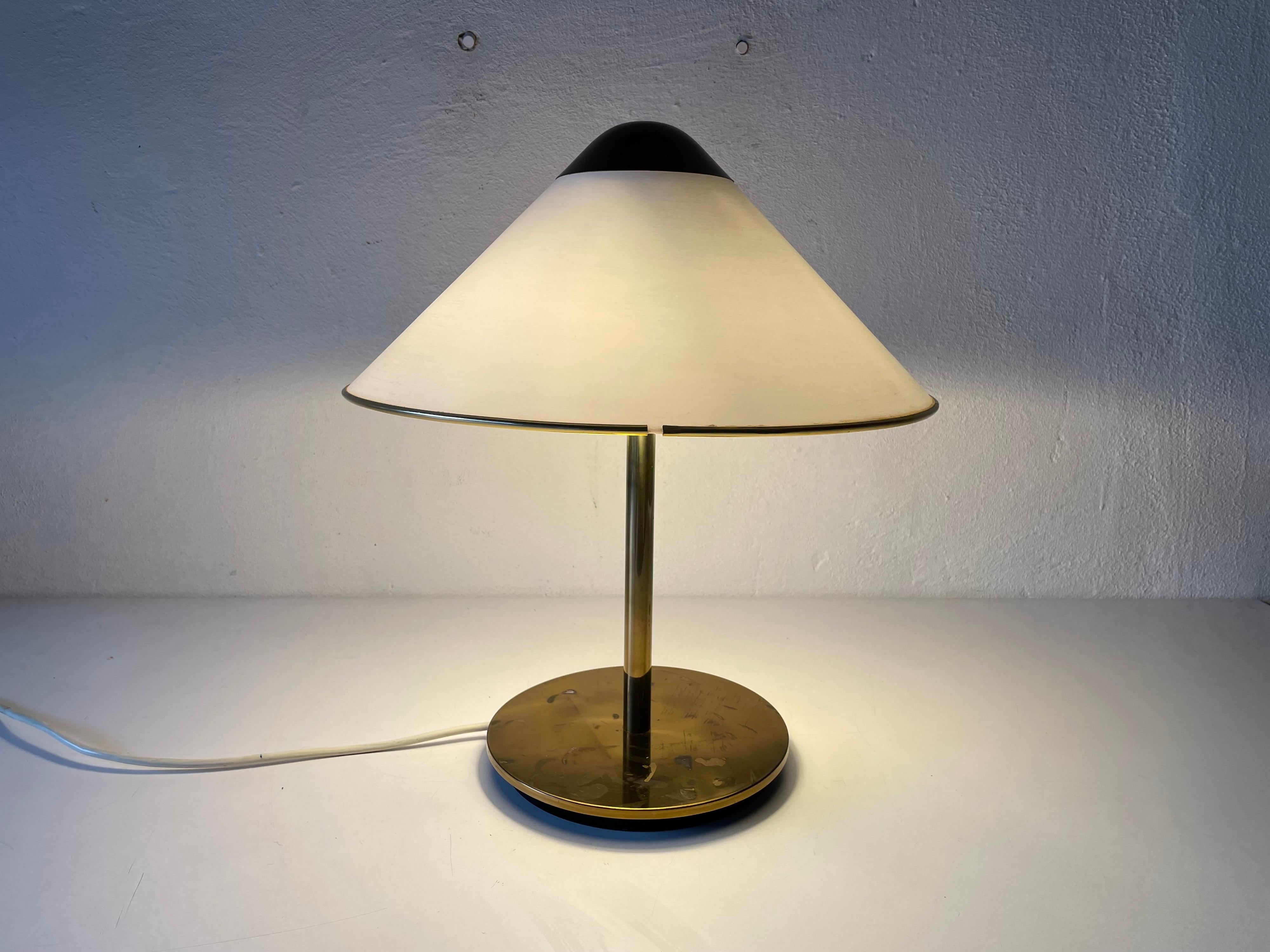 Mid-Century Modern Plexiglass and Brass Luxurious Table Lamp, 1950s, Germany 1