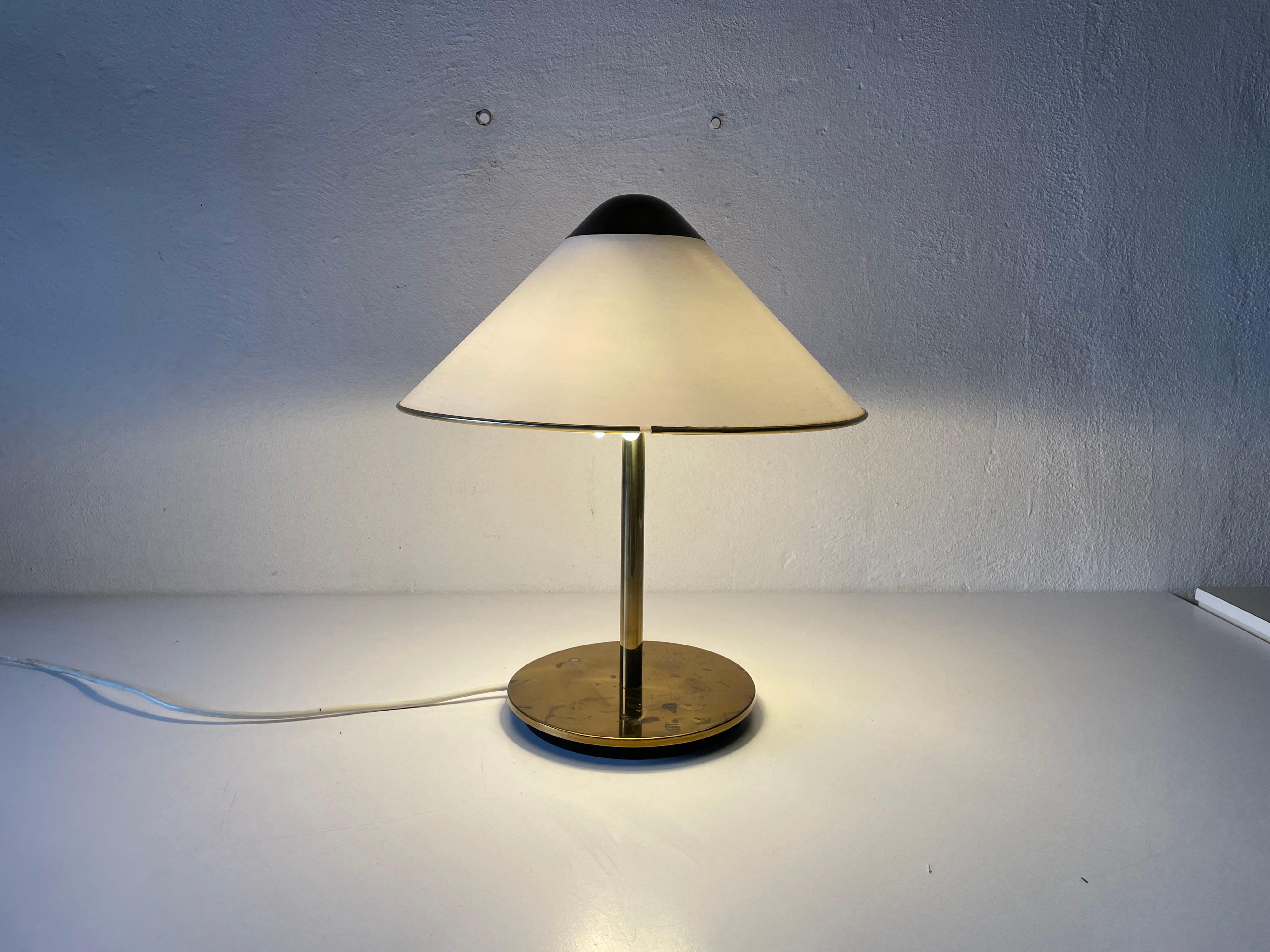 Mid-Century Modern Plexiglass and Brass Luxurious Table Lamp, 1950s, Germany 2