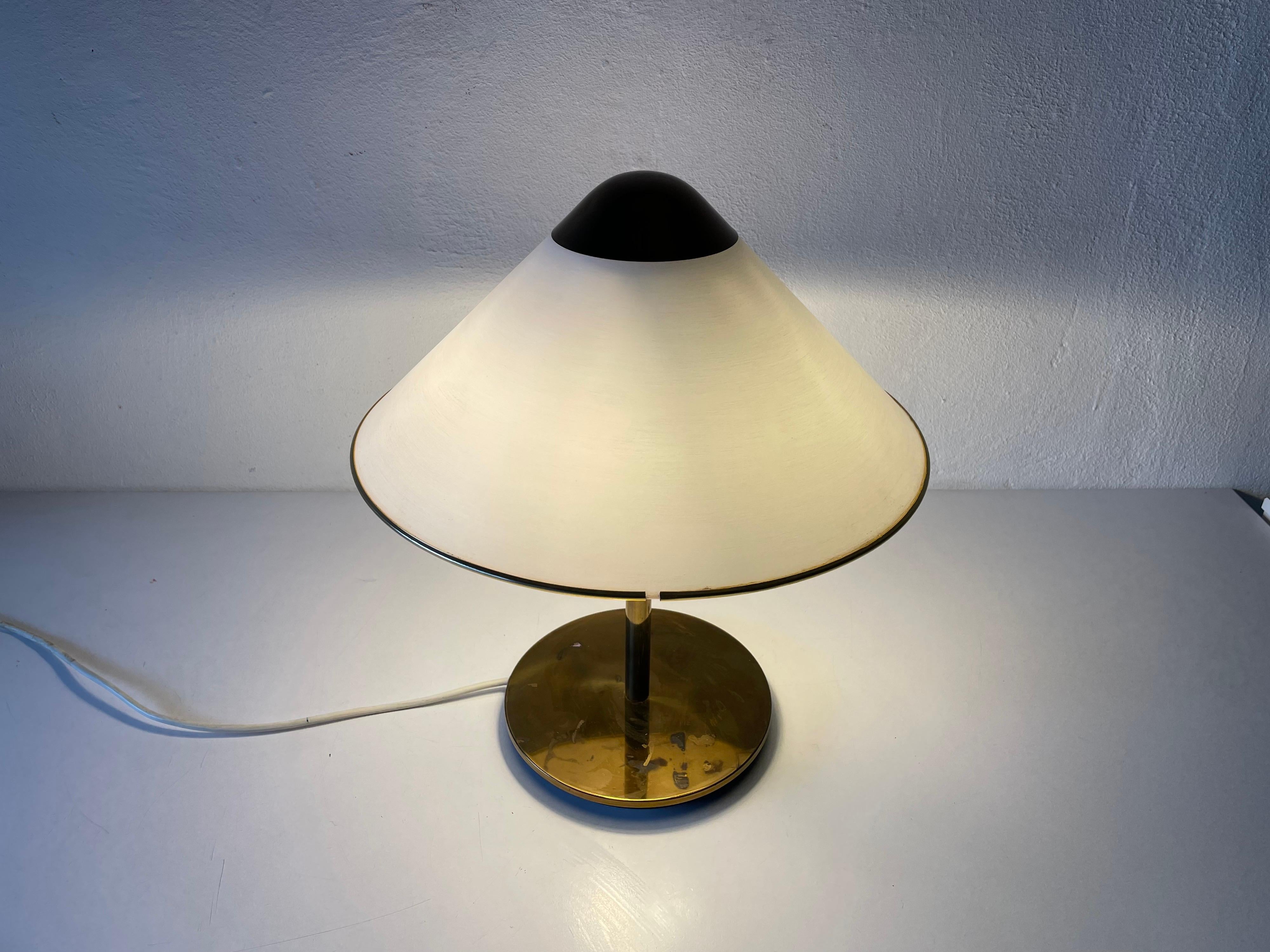 Mid-Century Modern Plexiglass and Brass Luxurious Table Lamp, 1950s, Germany 3