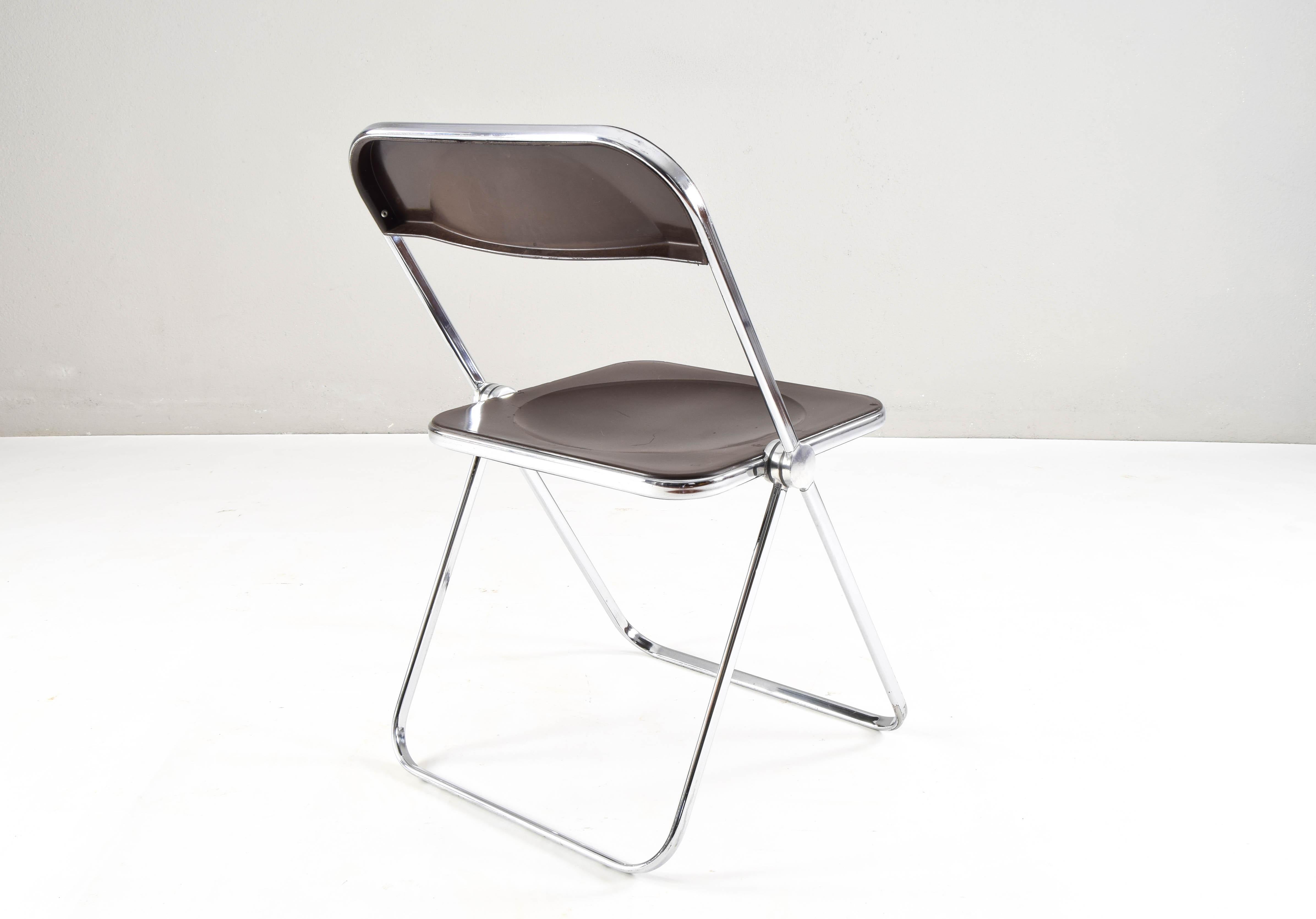 Mid-Century Modern Plia Folding Chair by Gianmarco Piretti to Castelli Italy 60s 5