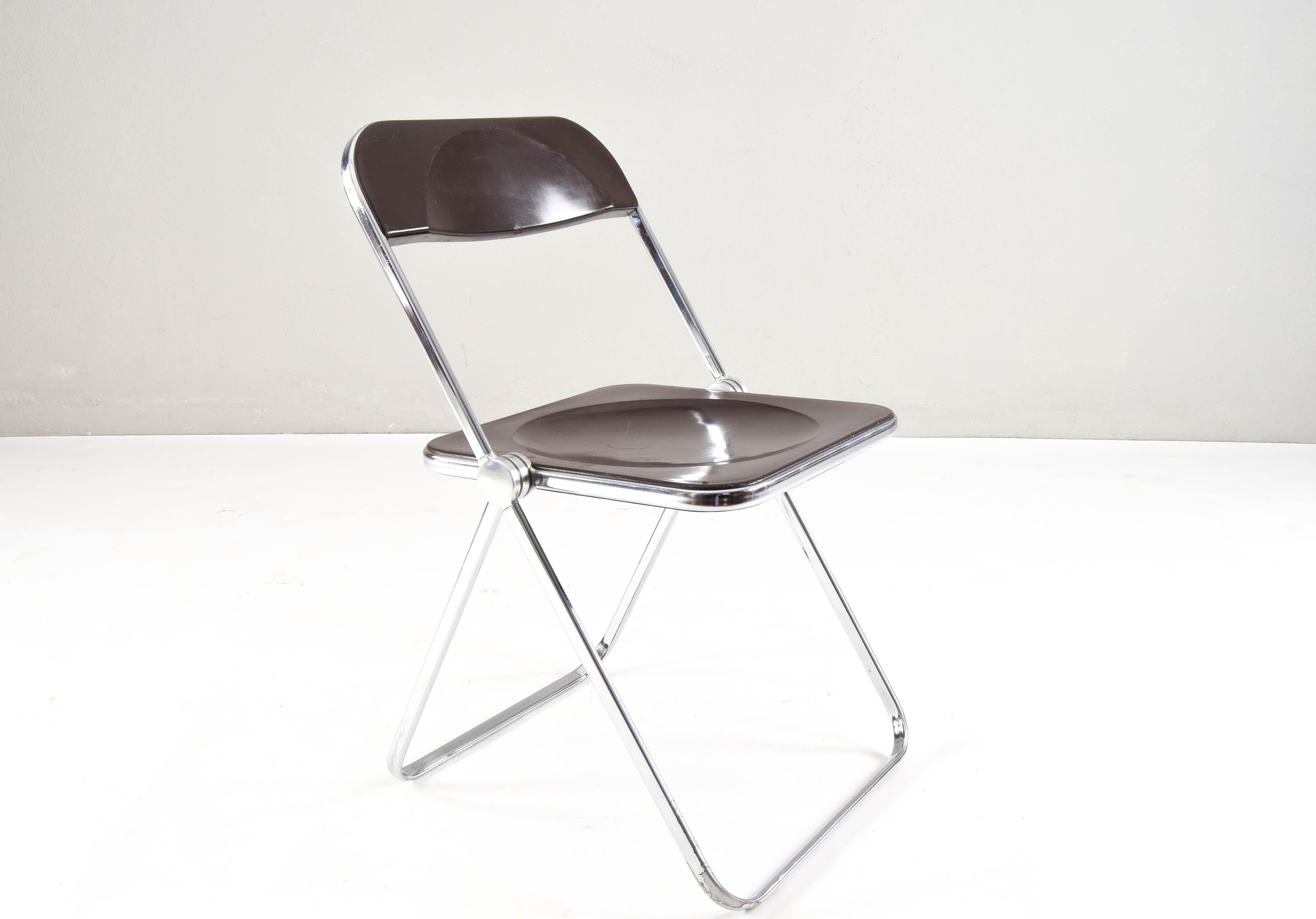 Mid-Century Modern Plia Folding Chair by Gianmarco Piretti to Castelli Italy 60s 7