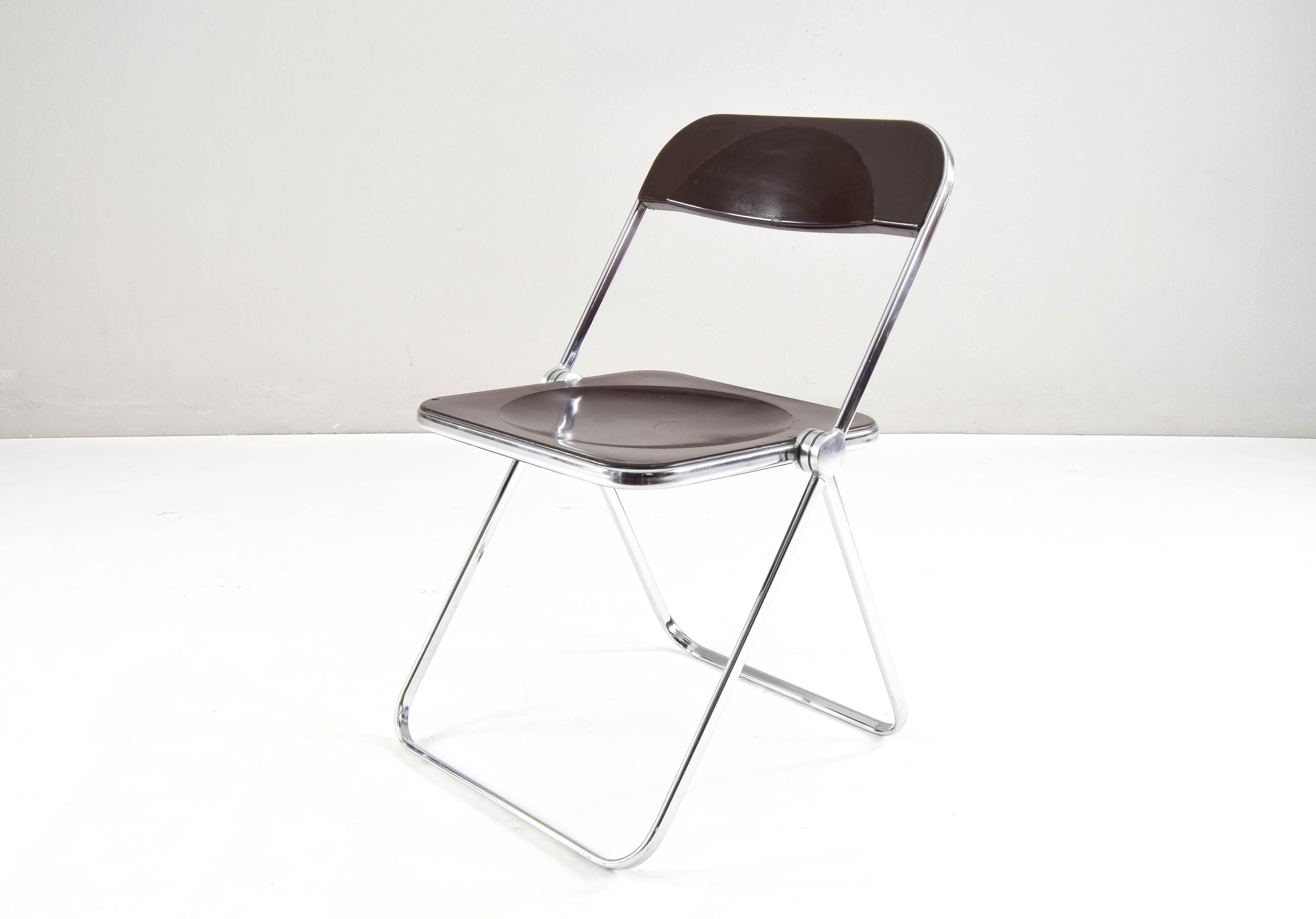 Mid-Century Modern Plia Folding Chair by Gianmarco Piretti to Castelli Italy 60s 1