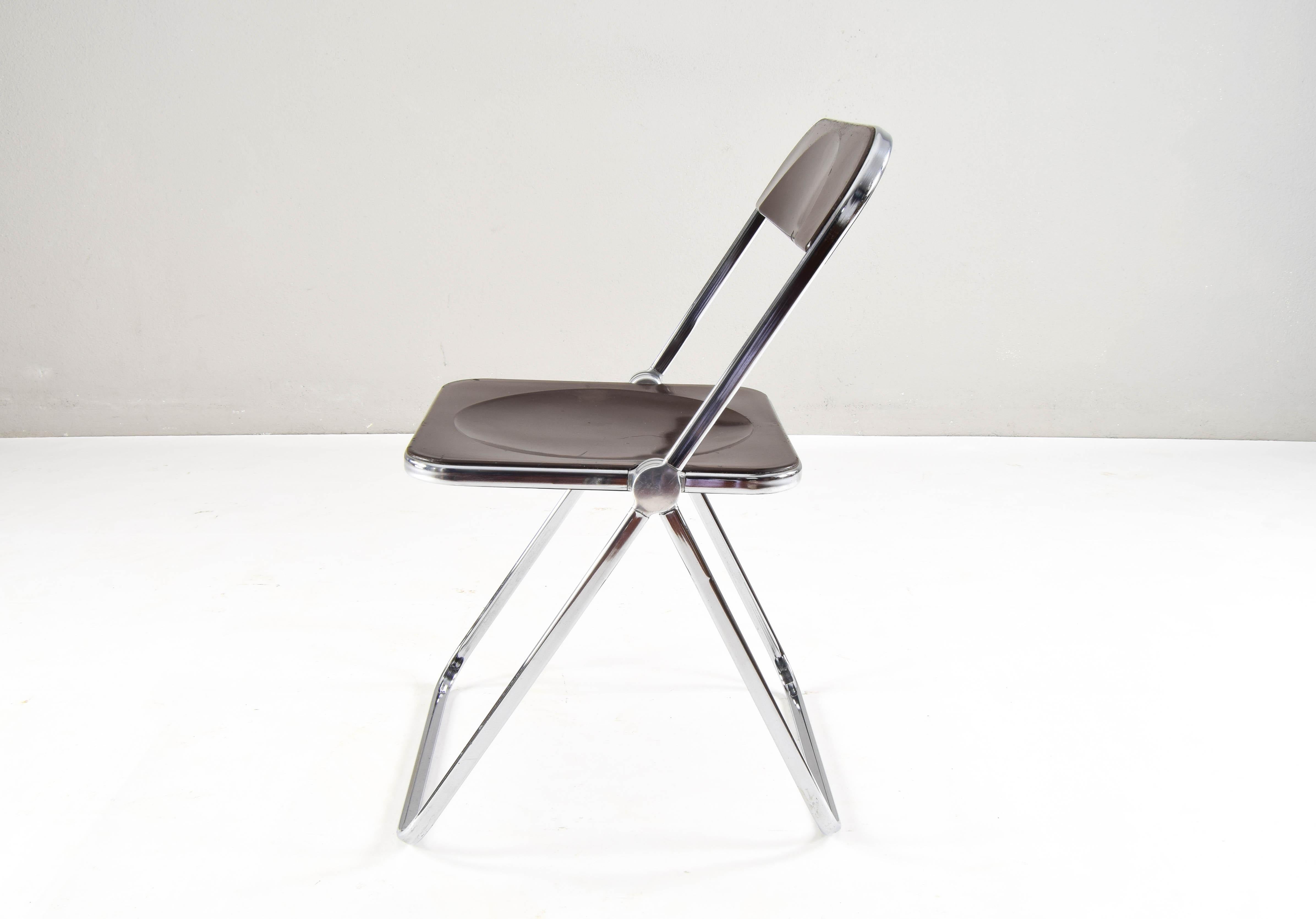 Mid-Century Modern Plia Folding Chair by Gianmarco Piretti to Castelli Italy 60s 2