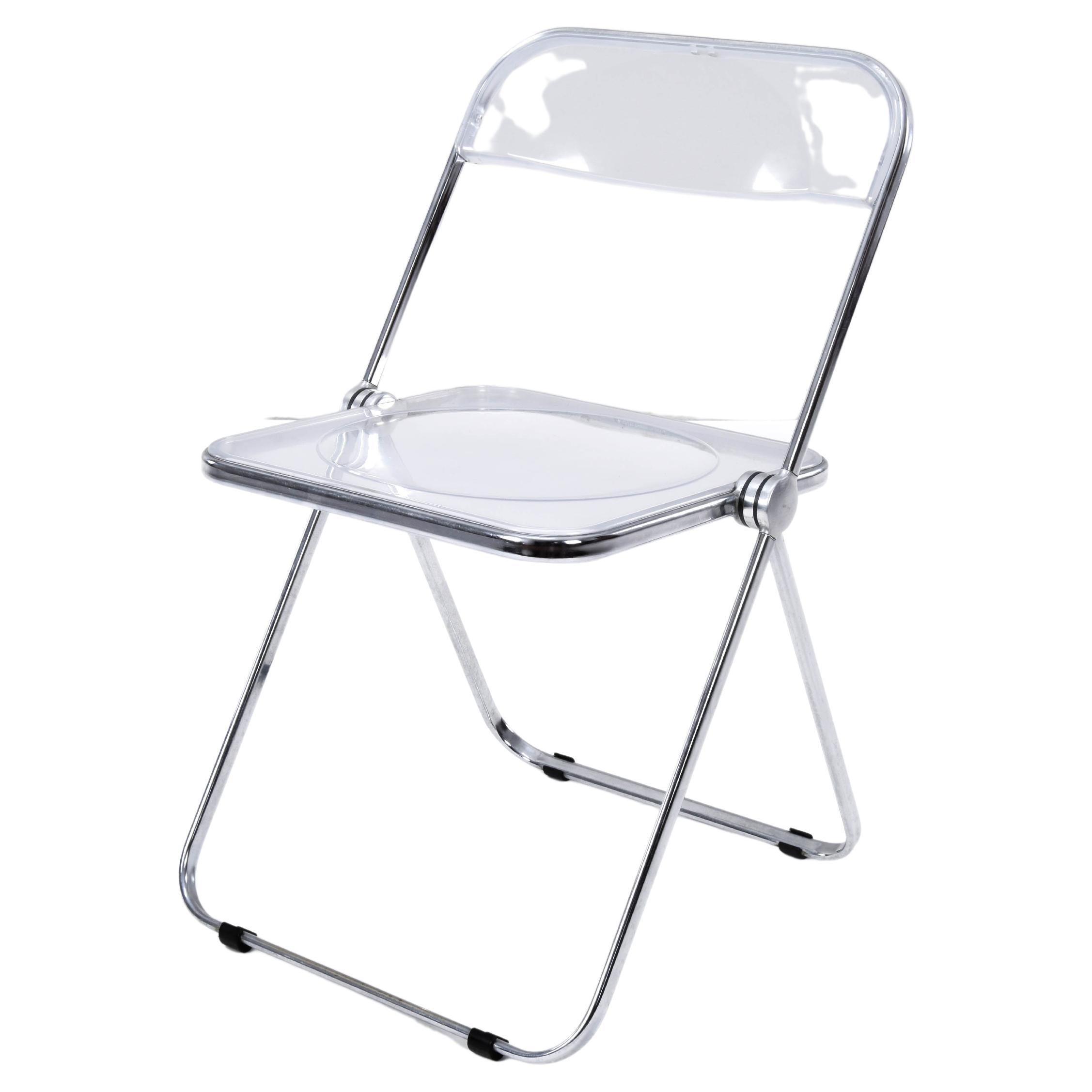 Mid-Century Modern Plia Folding Chair by Gianmarco Piretti to Castelli Italy 60s