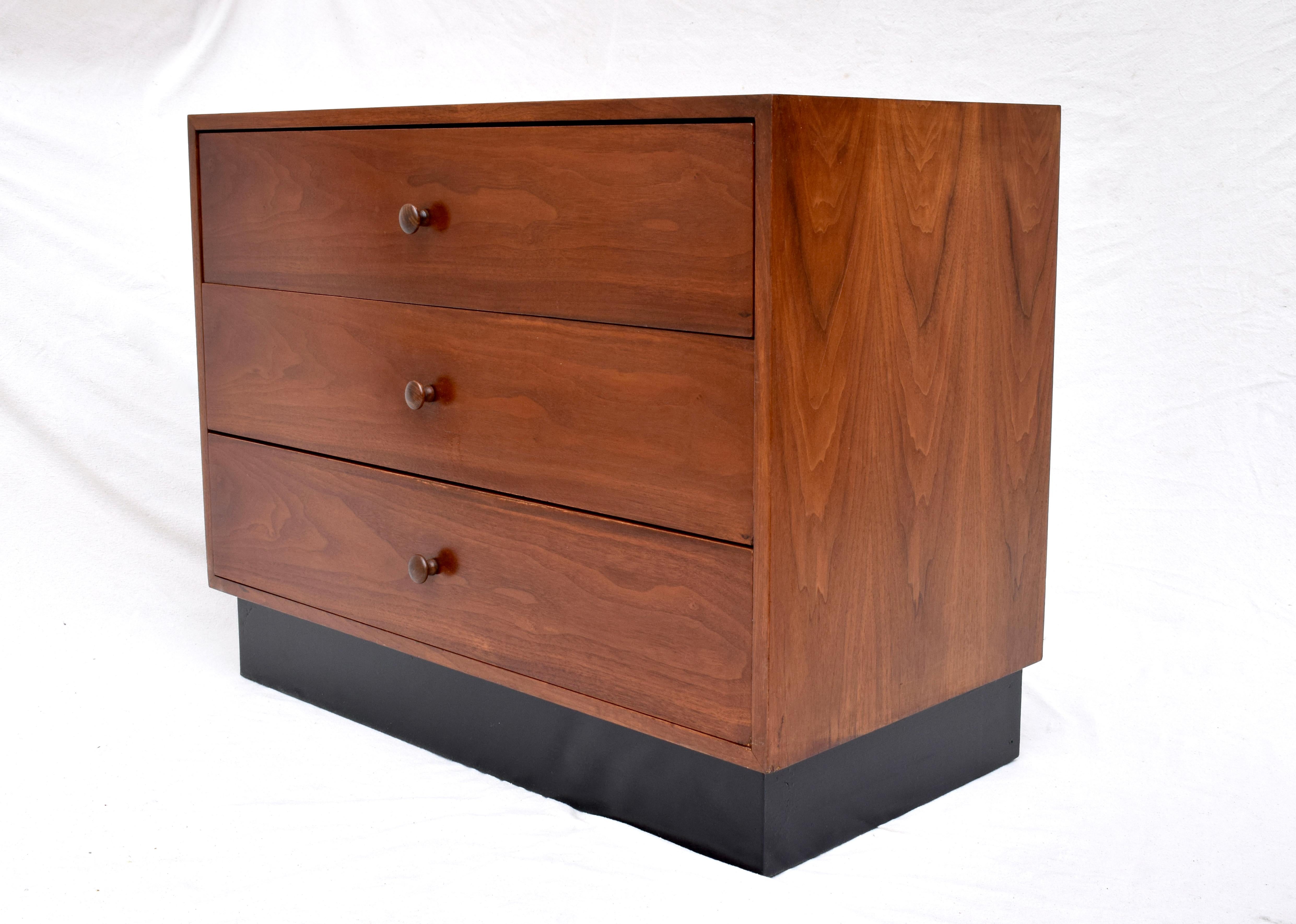 Mid-Century Modern Plinth Base Chests of Drawers 5