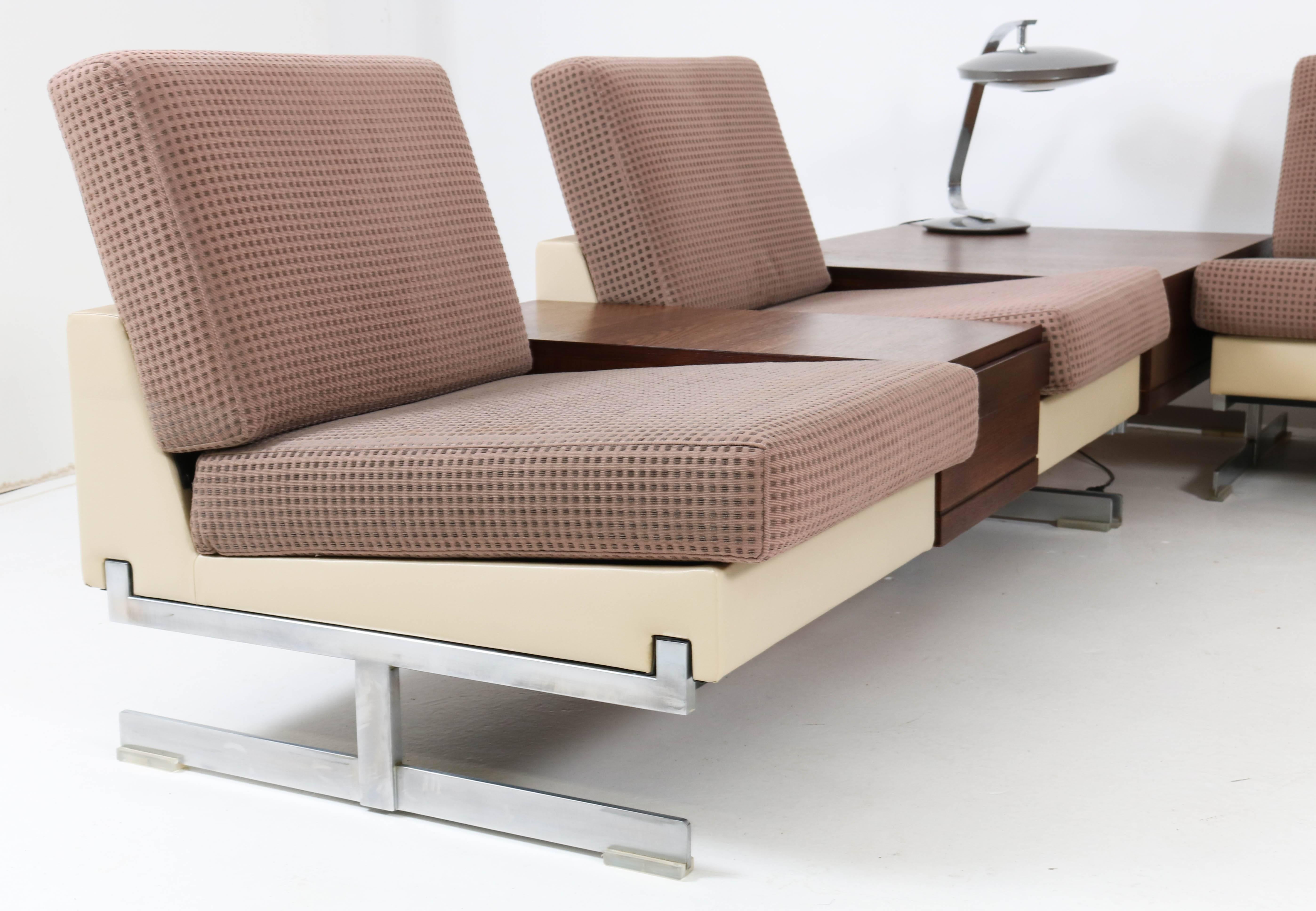 Mid-20th Century Mid-Century Modern Pluraform Sofas with Wenge Coffee Tables by Rolf Benz, 1964