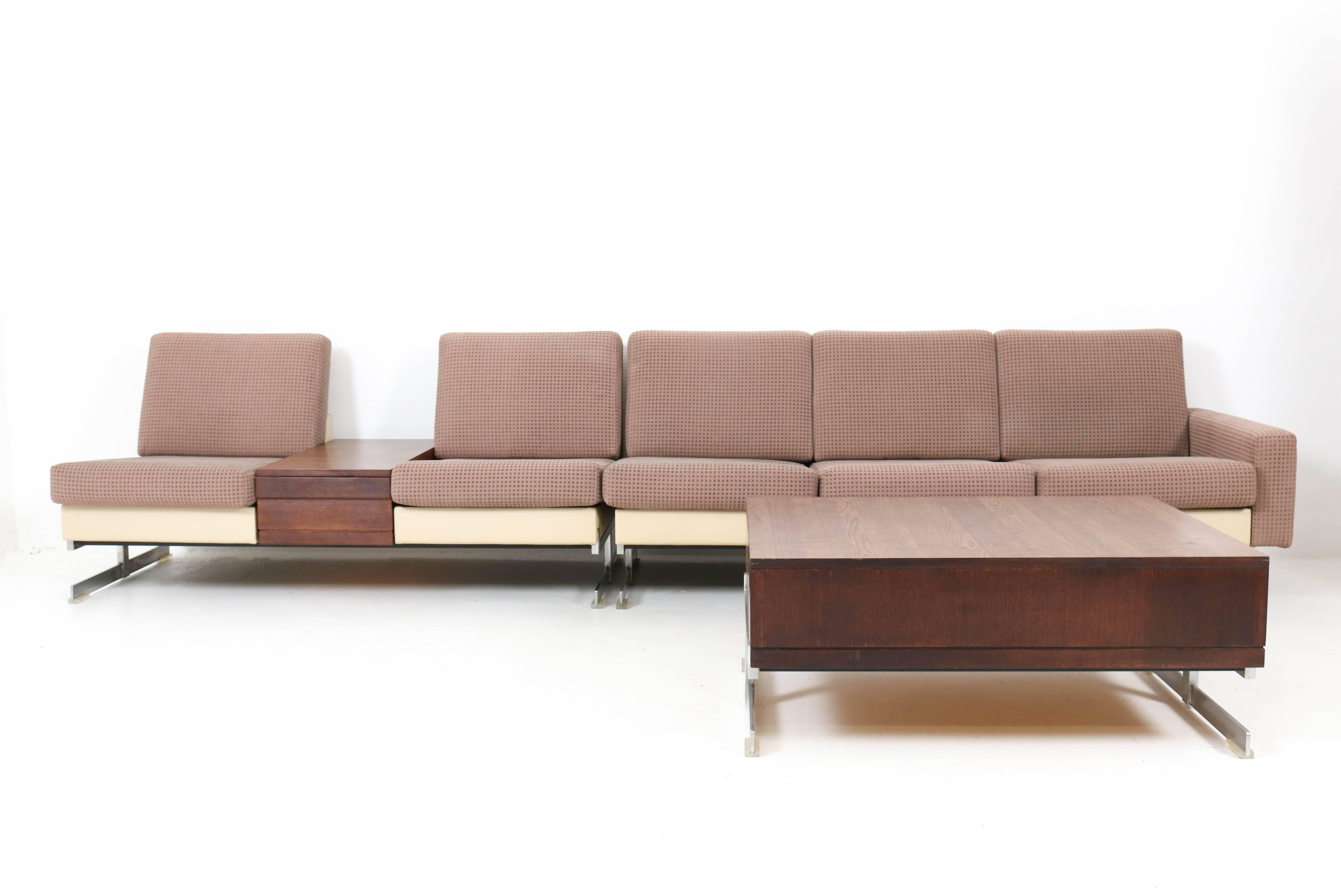 Mid-Century Modern Pluraform Sofas with Wenge Coffee Tables by Rolf Benz, 1964 1