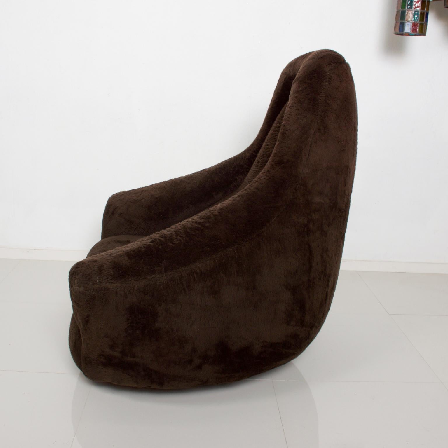 Late 20th Century Mid-Century Modern French Decorateur Plush Papa Bear Lounge Chair
