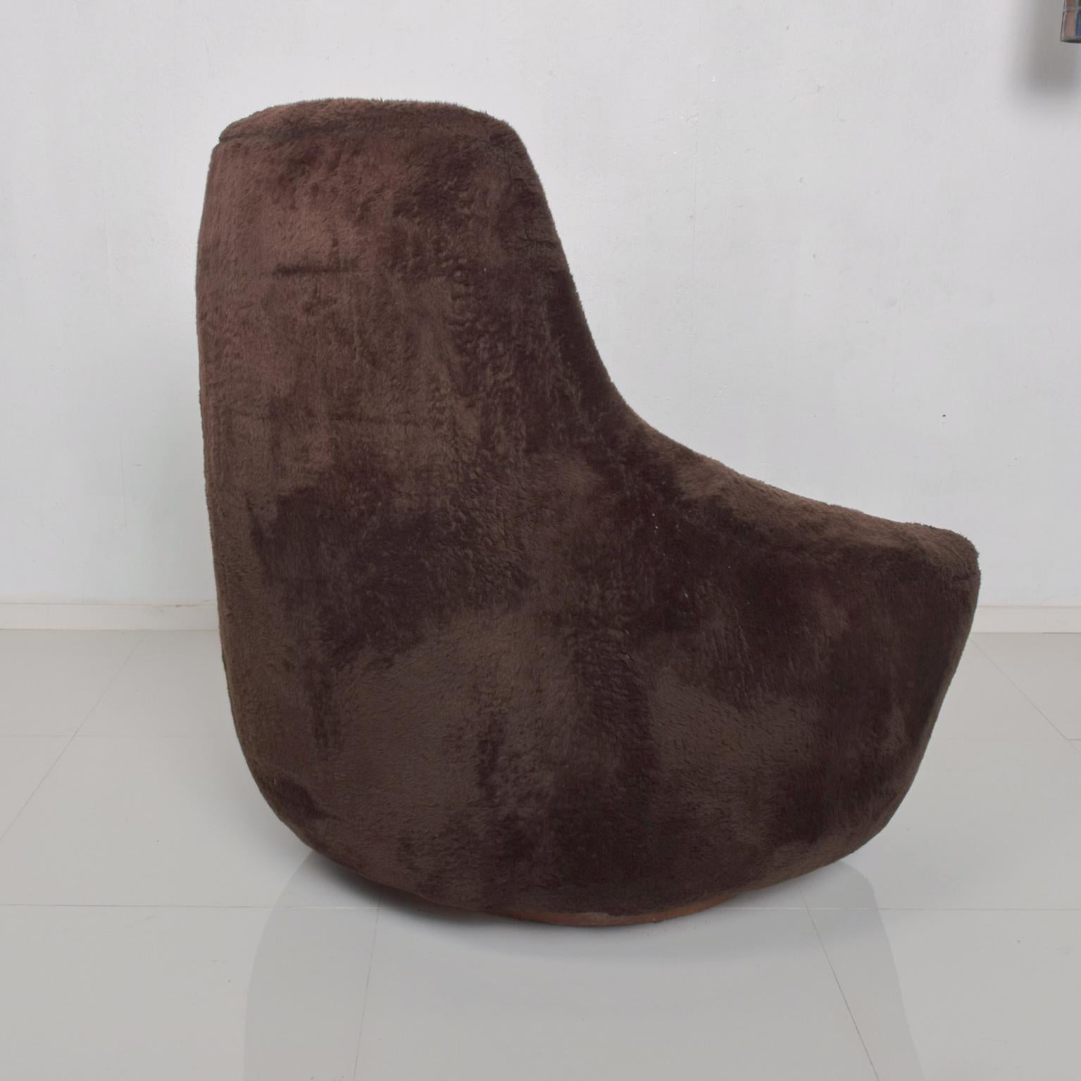 Mid-Century Modern French Decorateur Plush Papa Bear Lounge Chair 2