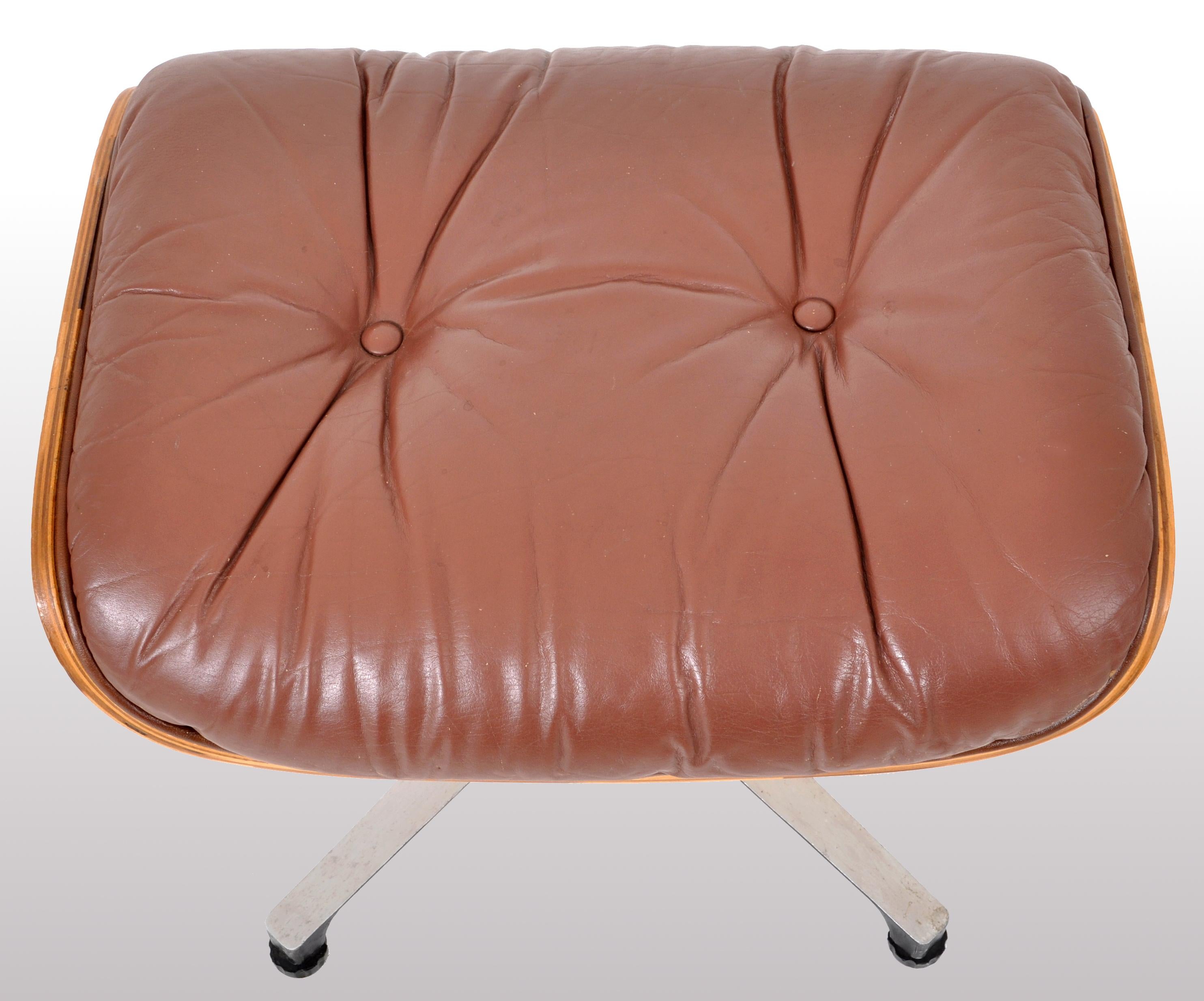 Mid-Century Modern Plycraft Eames 670/71 Lounge Chair Recliner and Ottoman 1960s 3