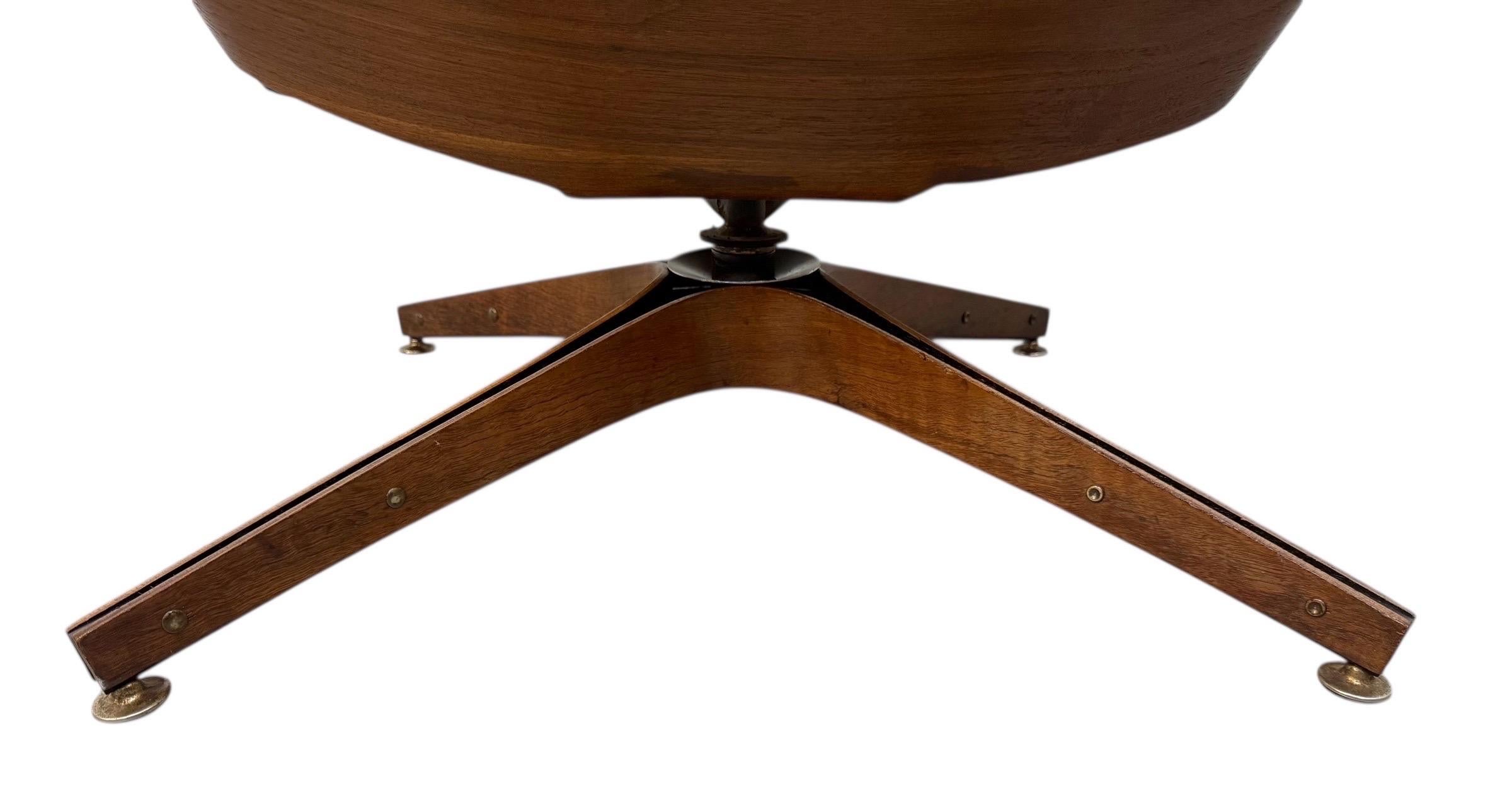 Chaise et pouf Plycraft de style moderne du milieu du siècle en vente 3