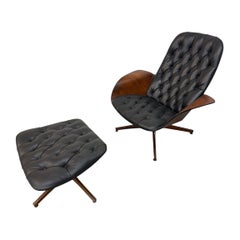Mid-Century Modern Plycraft Mr. Chair & Ottoman