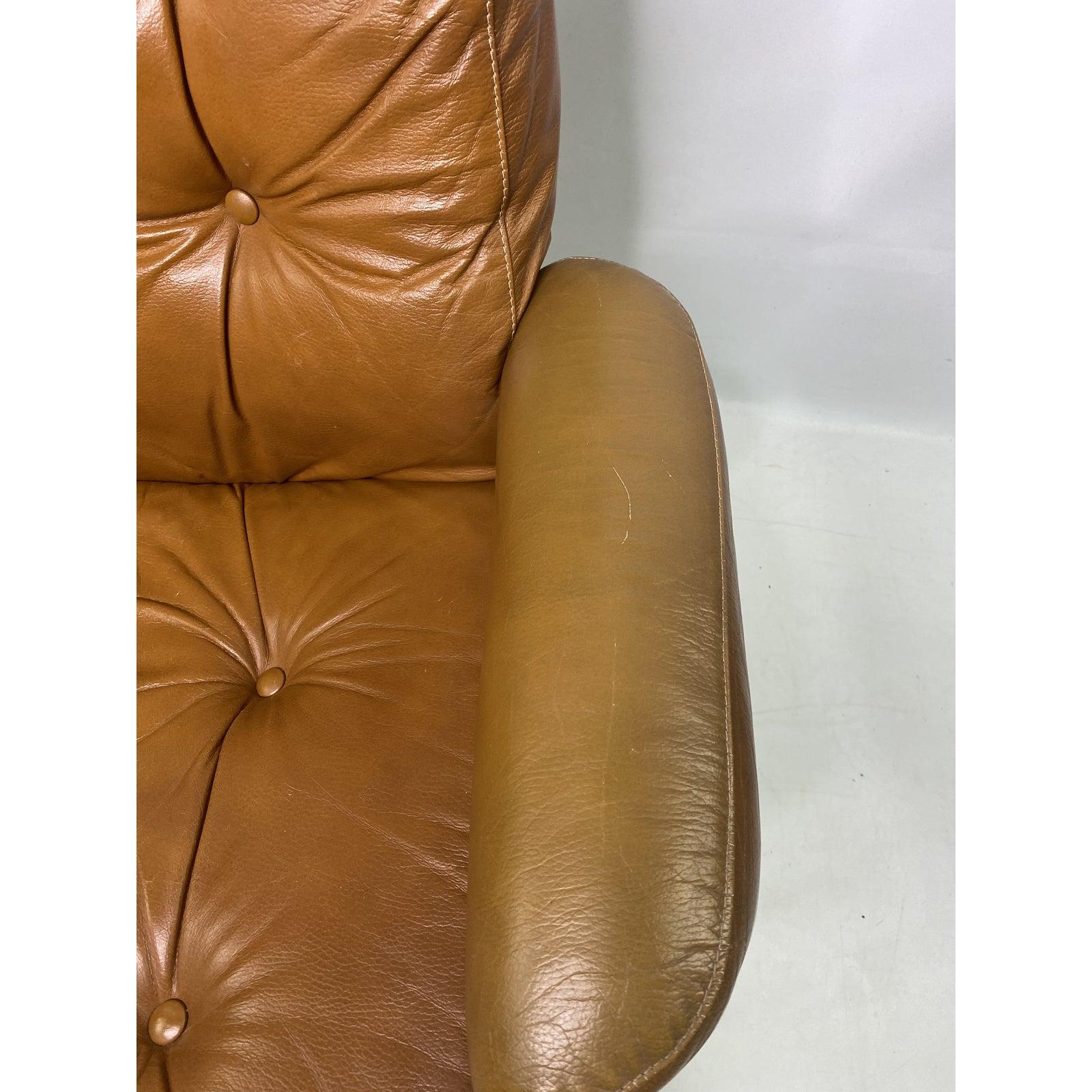 American Mid-Century Modern Plycraft Reclining Arm Lounge Chair & Ottoman