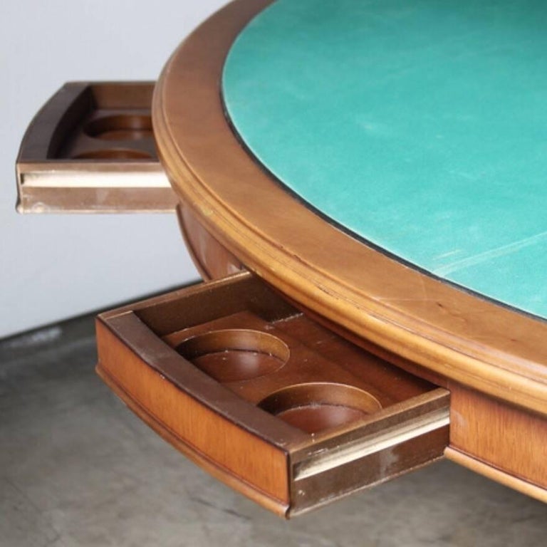 MidCentury Modern Poker Game Table For Sale at 1stDibs