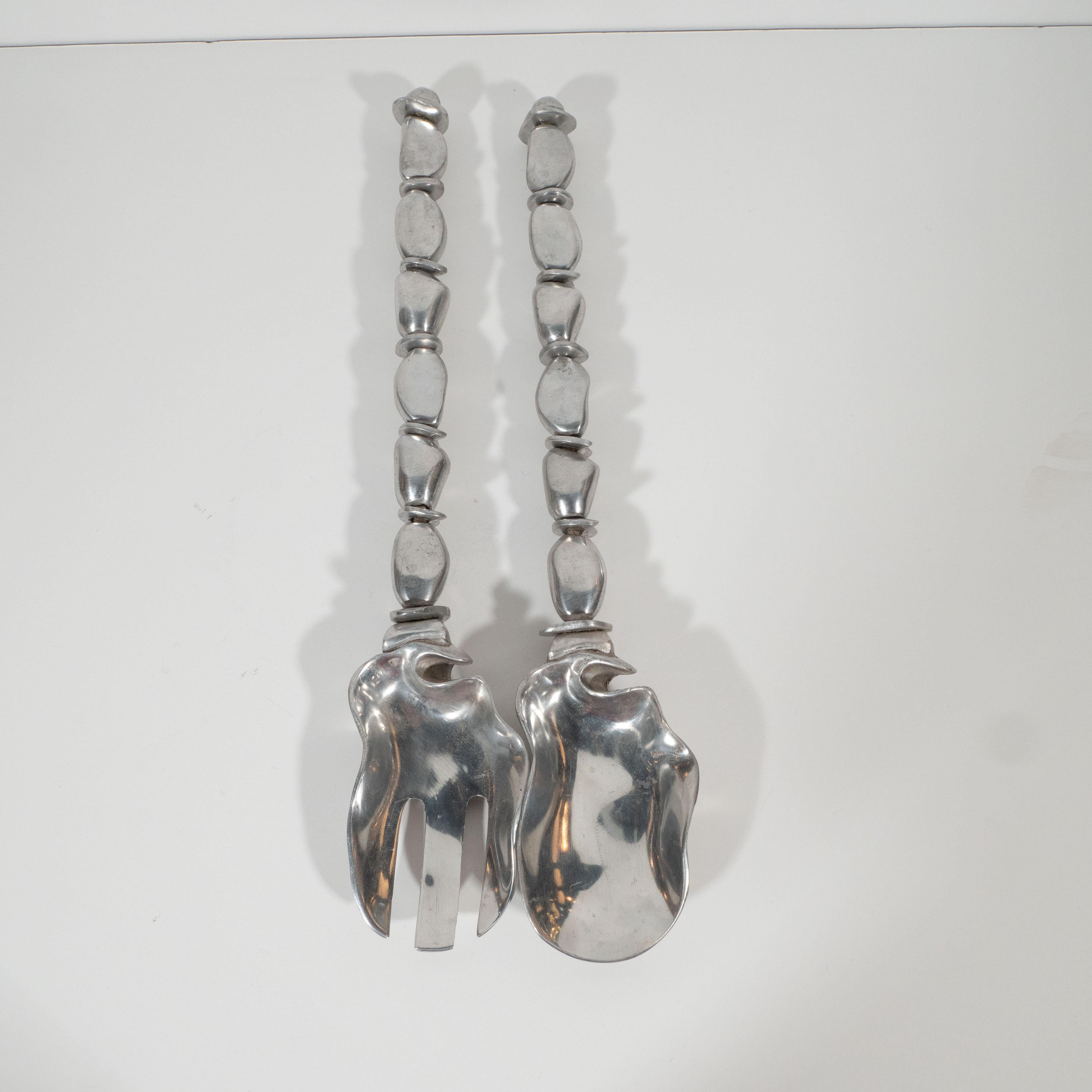 Late 20th Century Mid-Century Modern Polished Aluminium Serving Set by Arthur Court