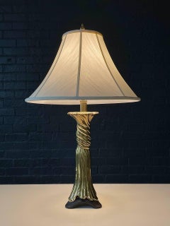 Mid-Century Modern Polished Brass Table Lamp by Rembrandt