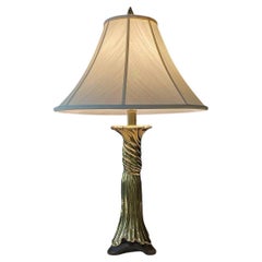 Lampada da tavolo in ottone lucido di Rembrandt, stile metà secolo moderno