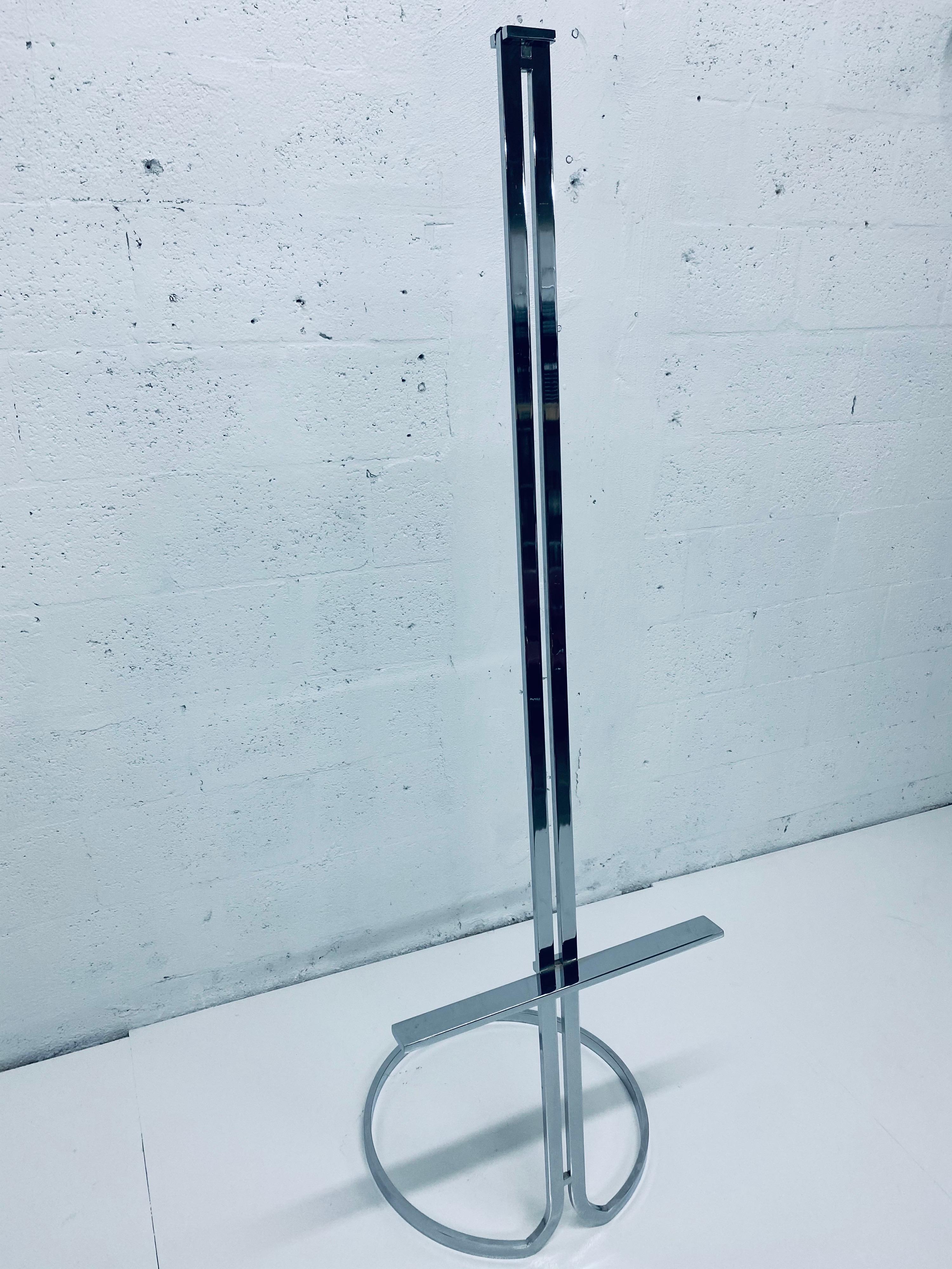 Unknown Mid-Century Modern Polished Chrome Adjustable Art Easel, 1970s