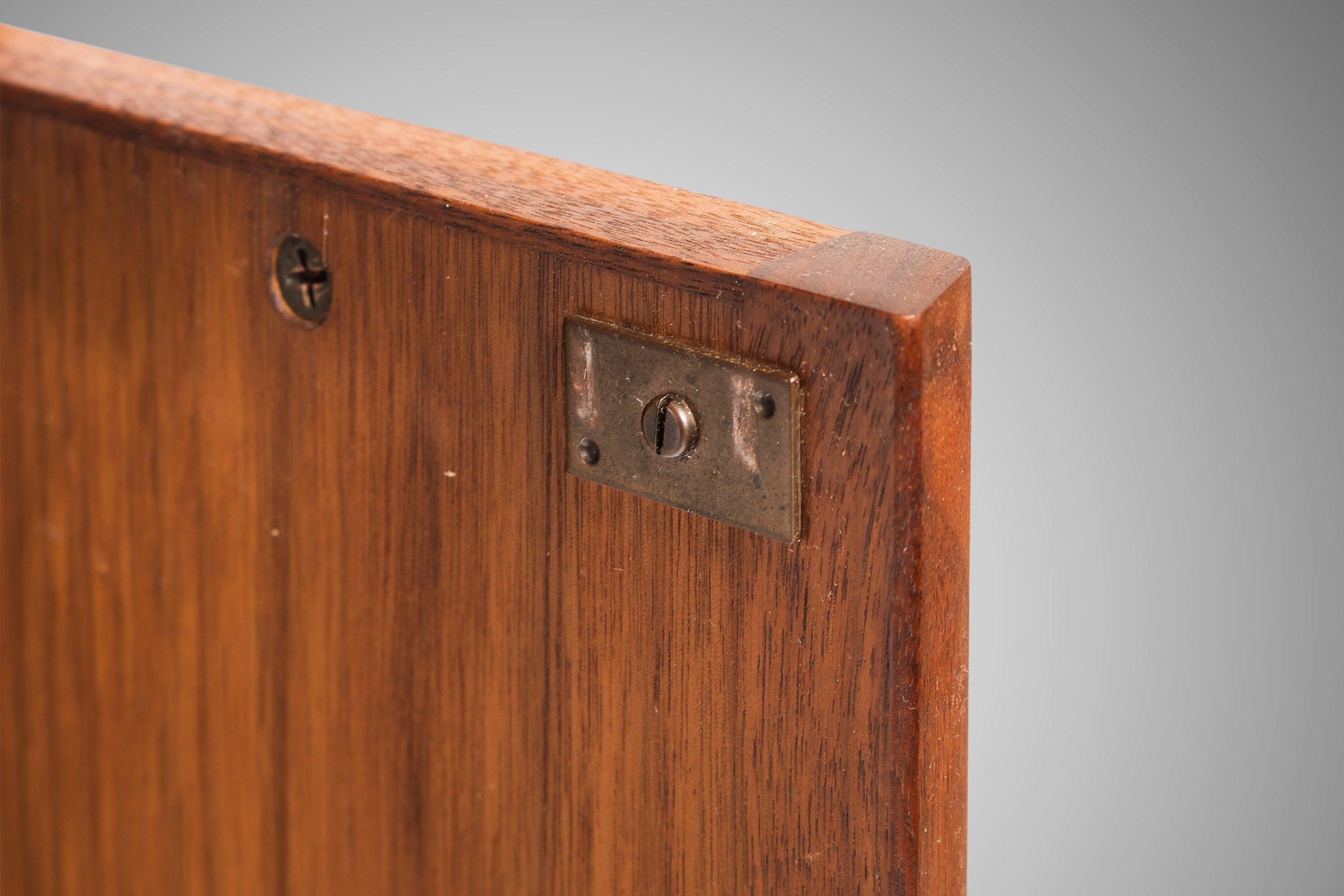 Polished Slate Sideboard / Credenza on Sled Base by Jens Risom in Walnut, 1950s 4