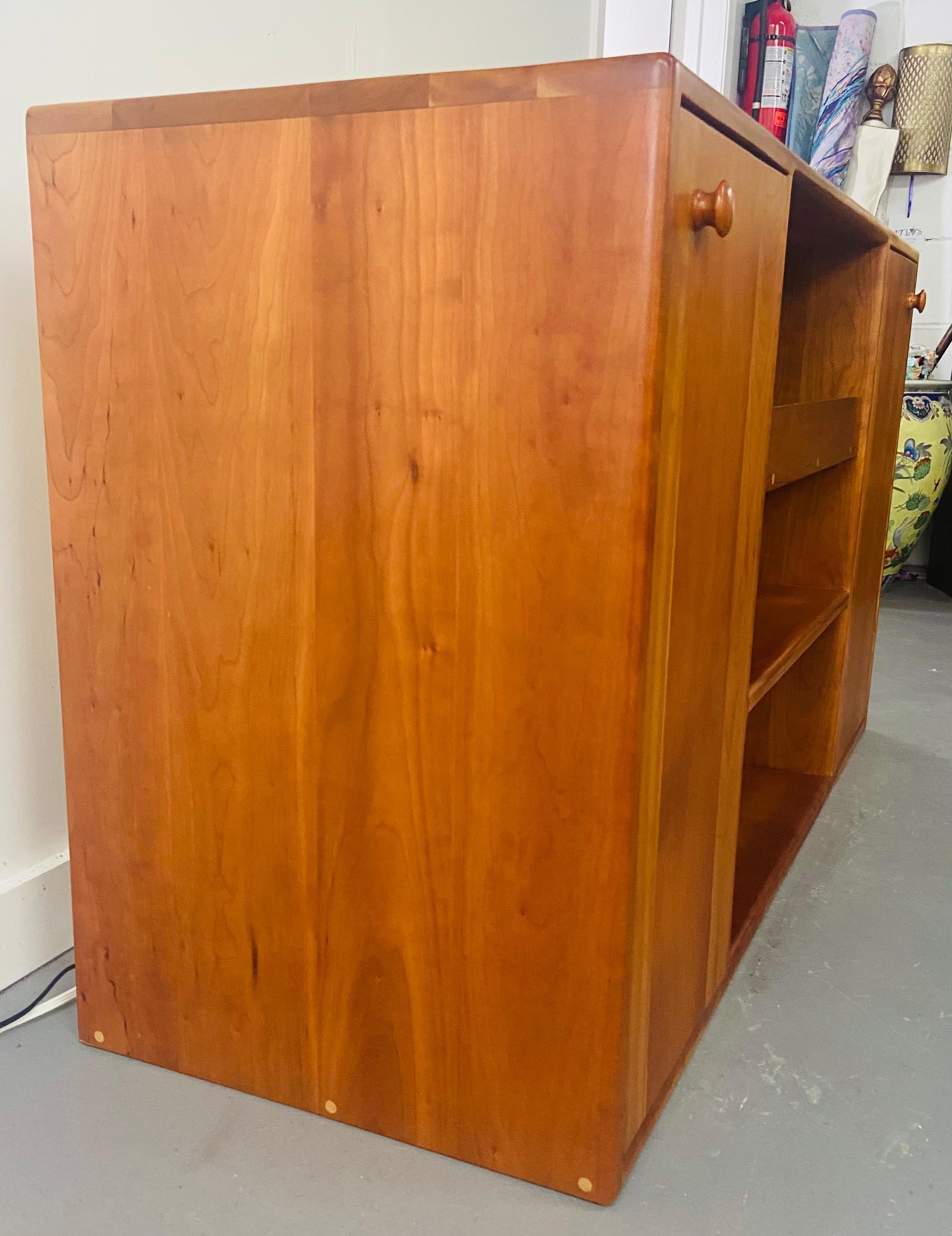 Mid-Century Modern Pompanoosuc Mills Cherrywood Stereo Cabinet or Sideboard 8