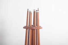Mid-Century Modern Pool Cues and Stand