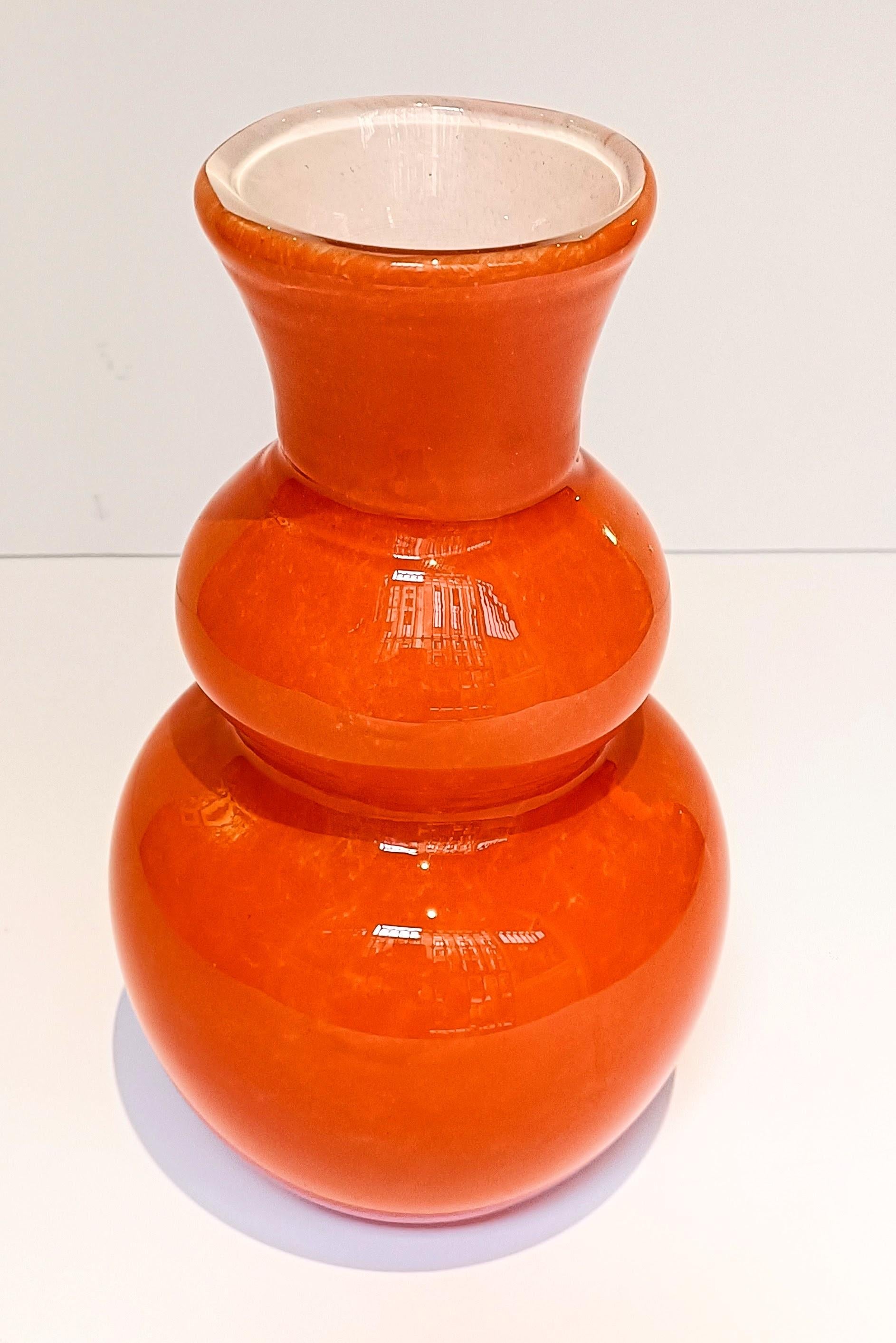 Vintage Italian Murano Glass Pop Art Stil Paar signierte Vasen, 1960er Jahre im Angebot 1