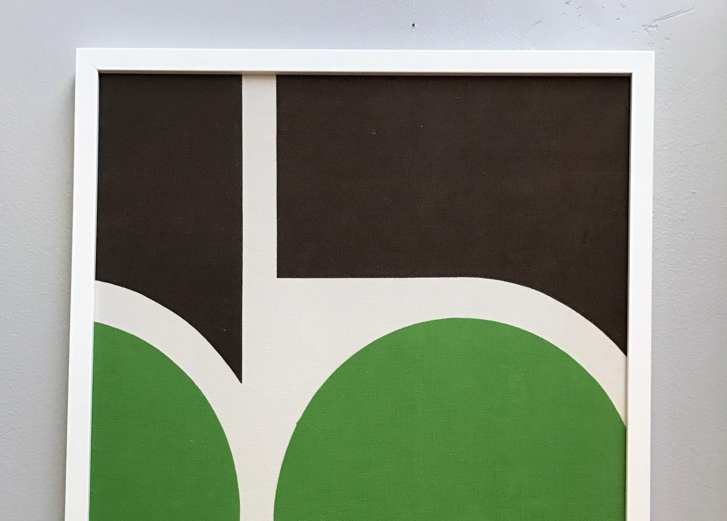 Encadré de tissu Pop Art textile moderne du milieu du siècle encadré Peter McCulloch, 1968 Excellent état à West Hartford, CT