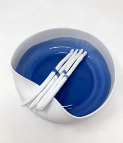 Mid-Century Modern Porcelain Dish by Piet Stockmans, 1991