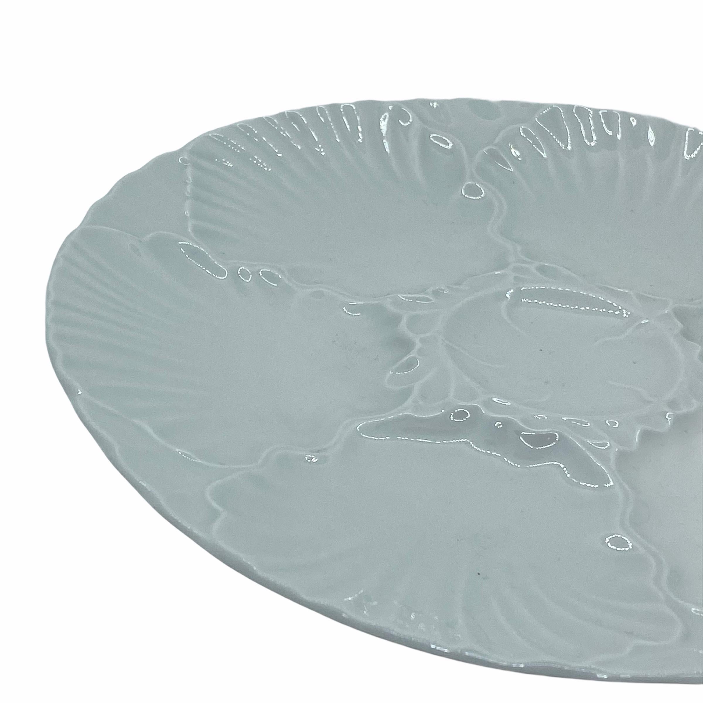 Late 20th Century Mid-Century Modern Porcelain Oyster Plate Bareuther, Germany