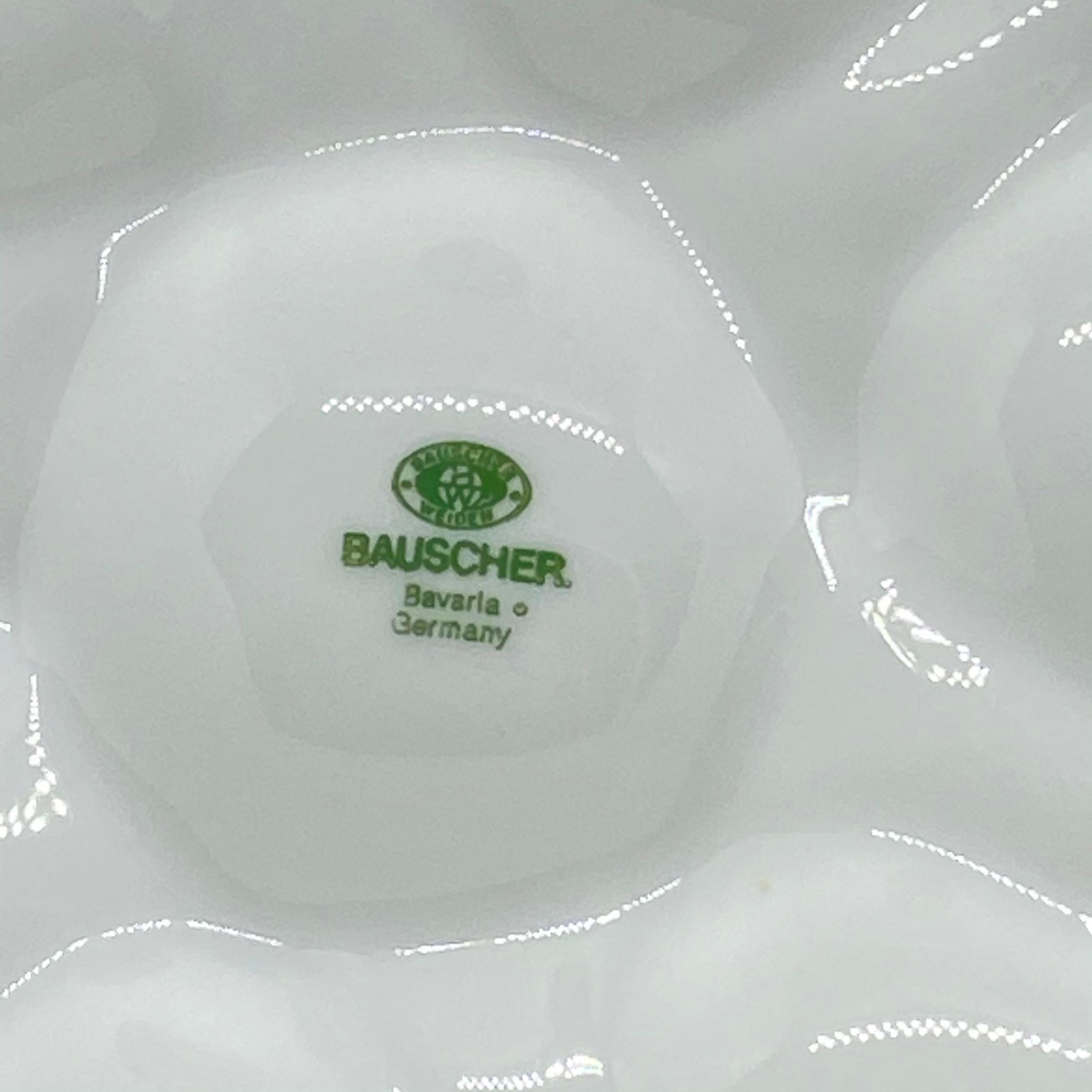 Fin du 20e siècle Assiette à huîtres en porcelaine moderne du milieu du siècle Bauscher, Allemagne en vente