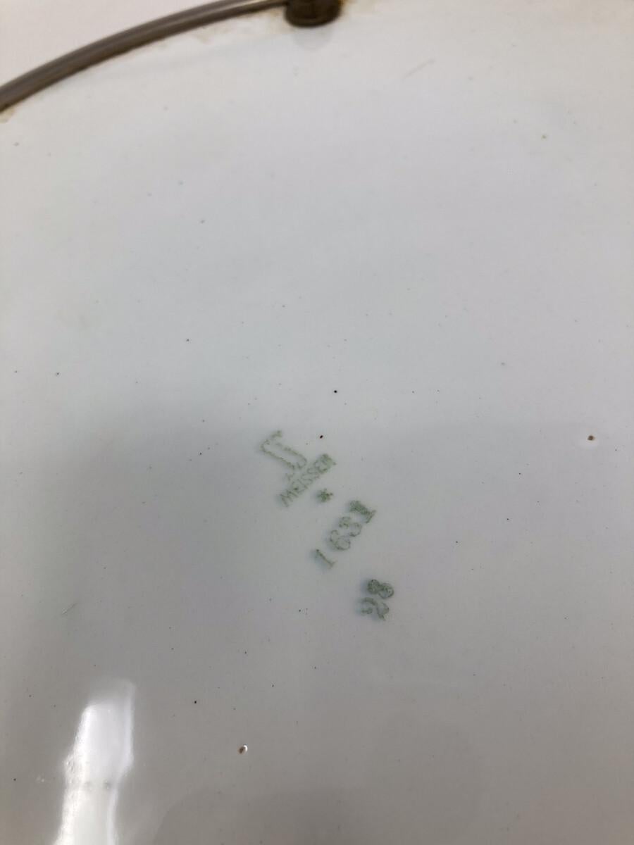 Moderner Porzellanteller aus Meissen aus der Mitte des Jahrhunderts im Angebot 3