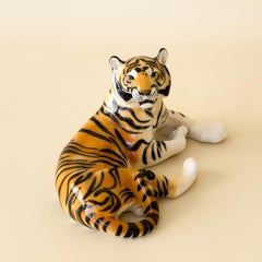 Mid-Century Modern Porcelain Tigre by Porcelain Factory Lomonosov, 1960s