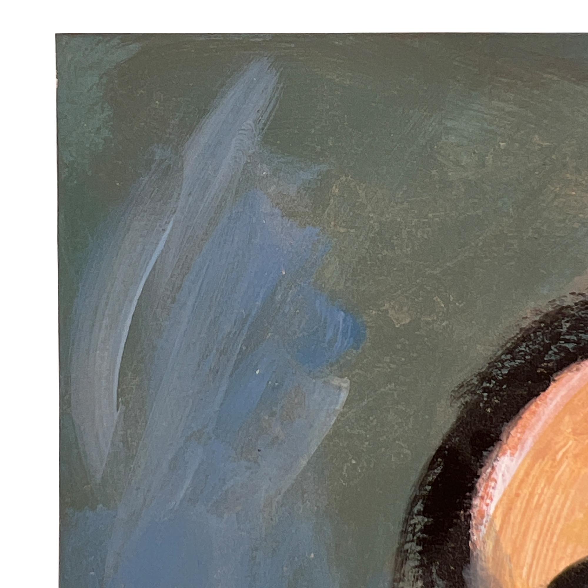 Modernes Porträt eines rauchenden Mannes aus der Mitte des Jahrhunderts - Nachlass von Jonathan Park, Santa Fe (Farbe) im Angebot