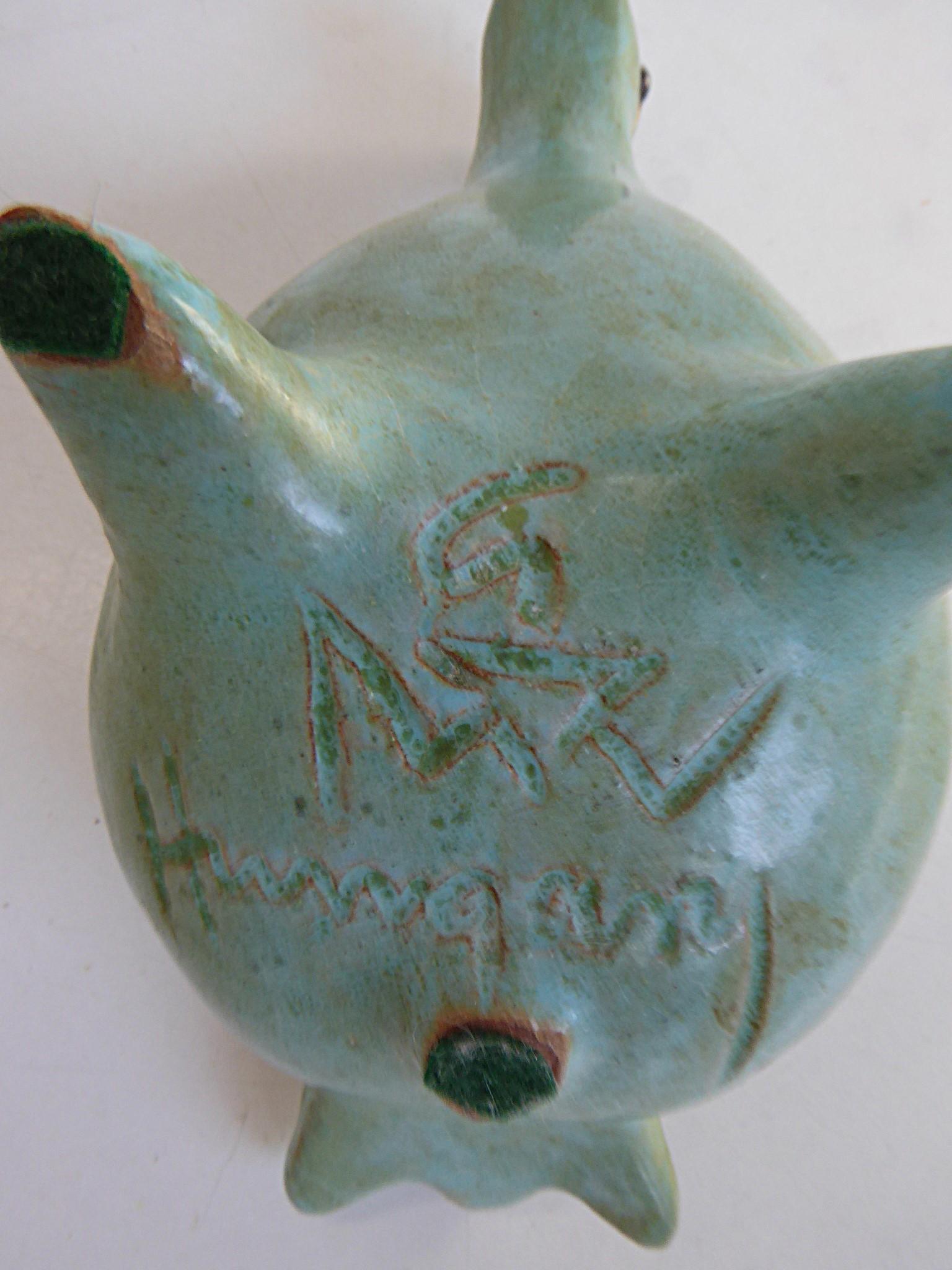 Mid Century Modern Pottery Bird by Géza Gorka Hungary 1950s. For Sale 1