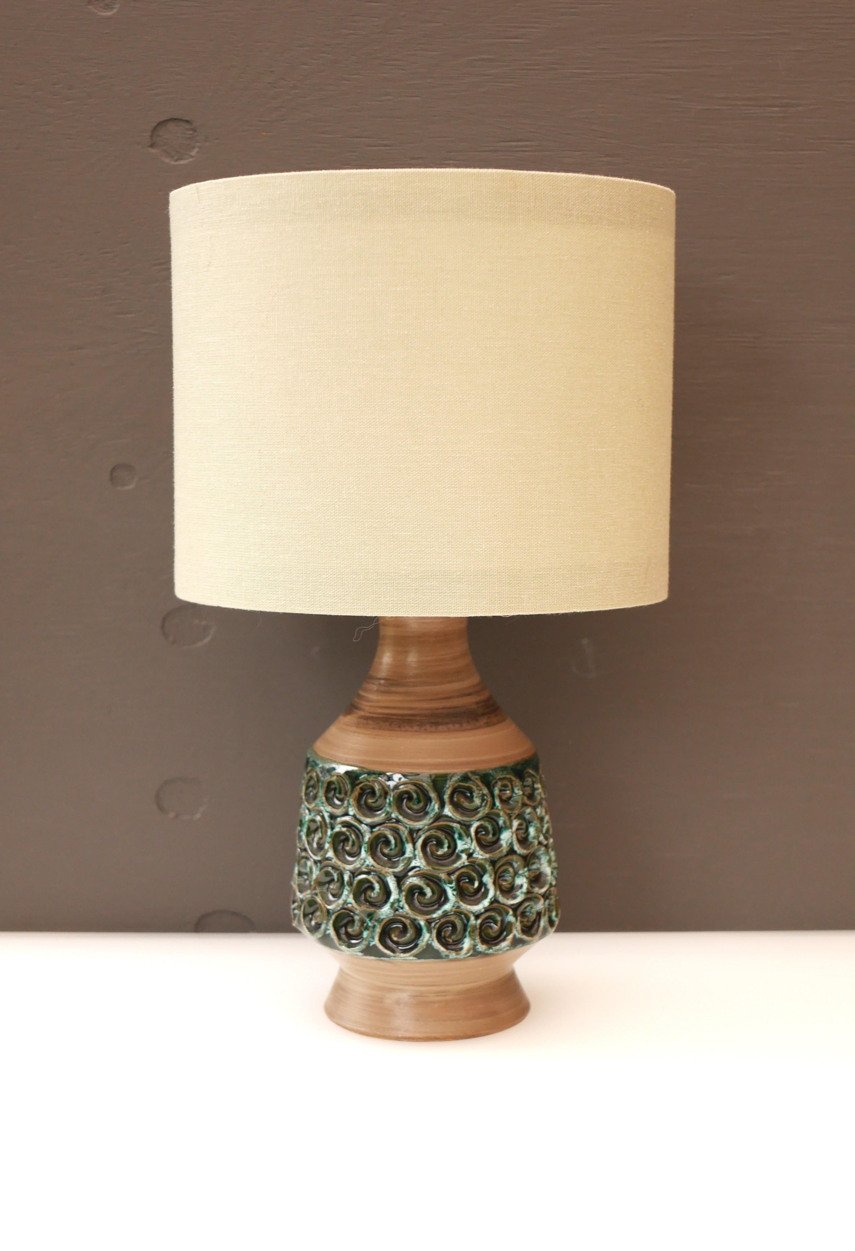 Mid-century modern pottery Bitossi table lamp base, Italy. For Sale 2