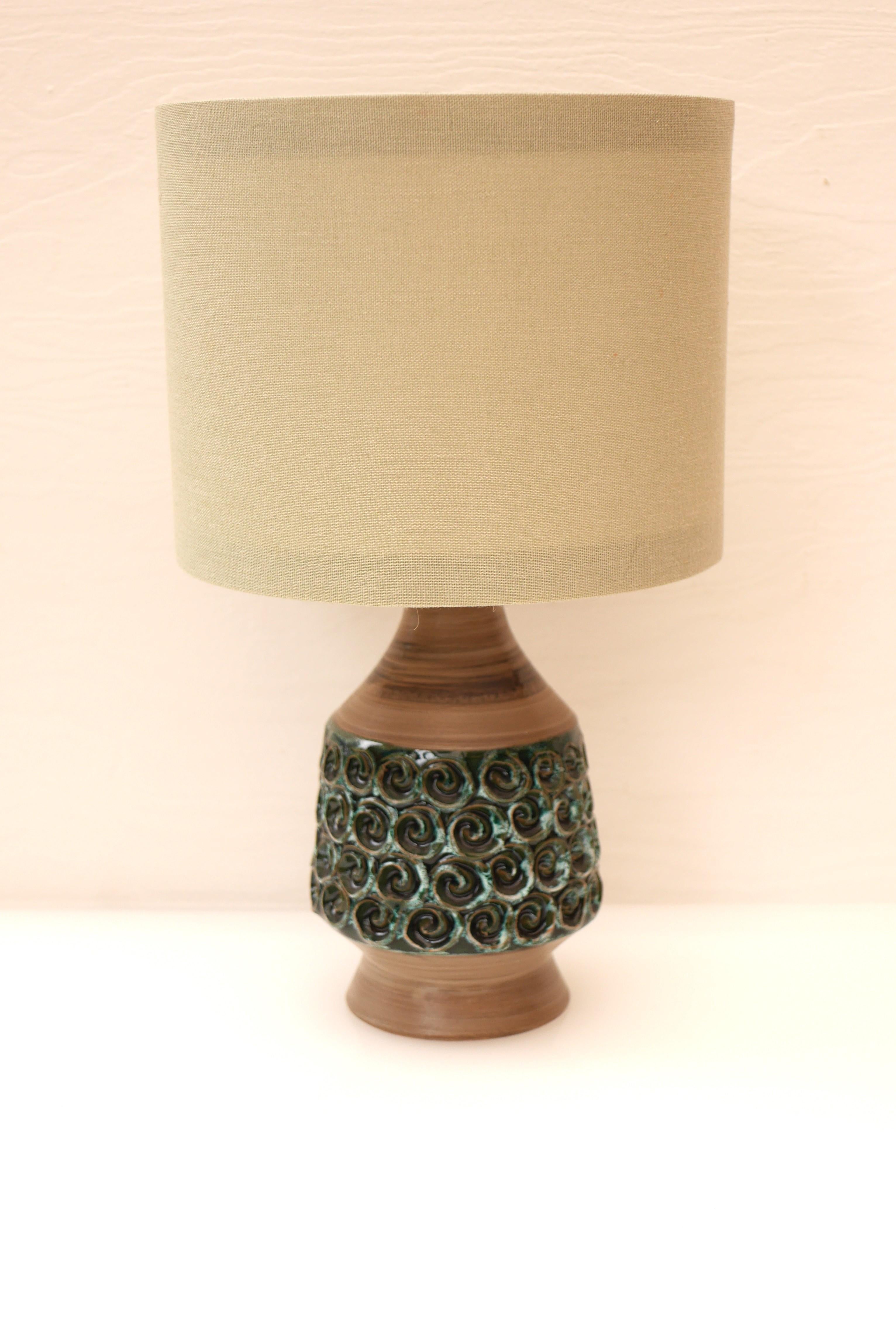 Italian Mid-century modern pottery Bitossi table lamp base, Italy. For Sale