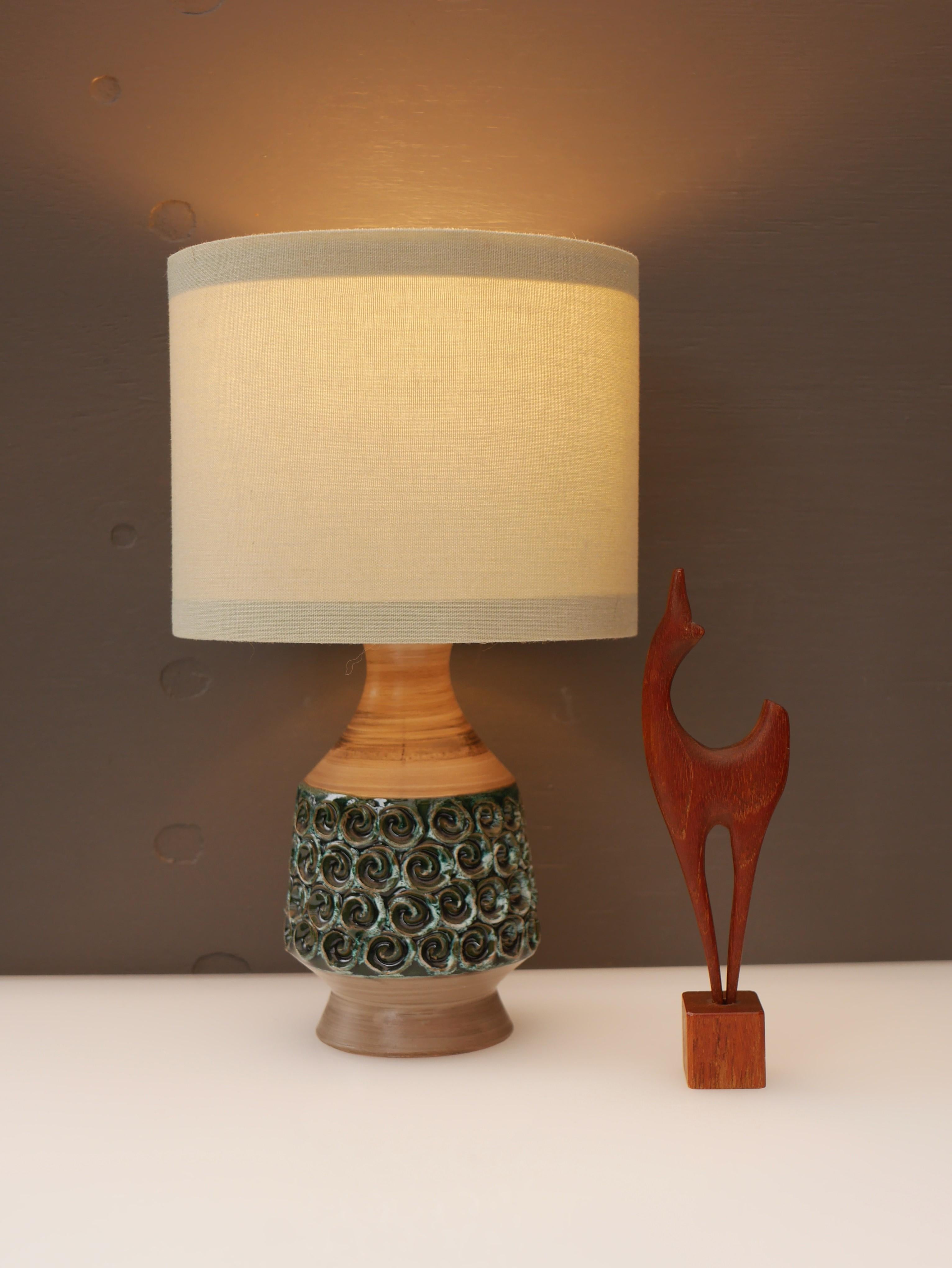 Ceramic Mid-century modern pottery Bitossi table lamp base, Italy. For Sale
