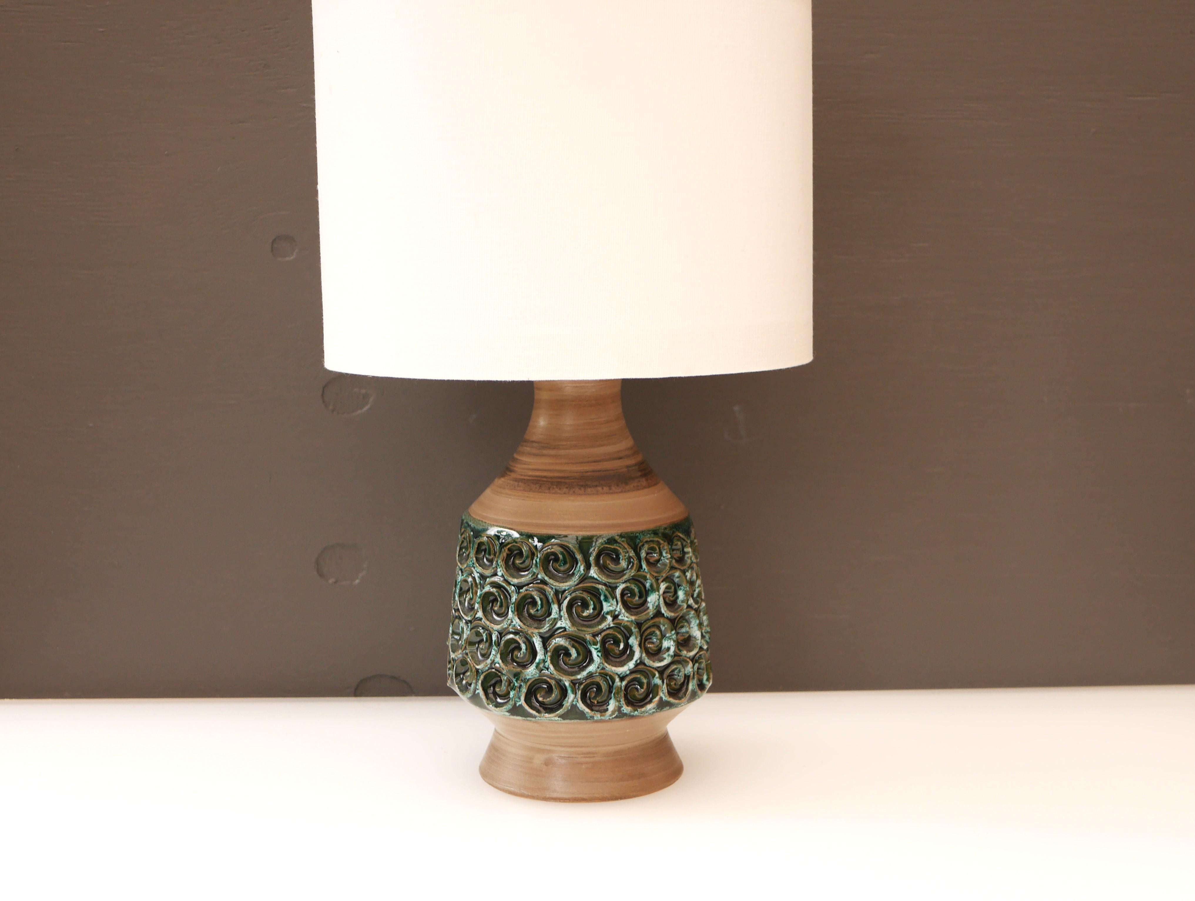 Mid-century modern pottery Bitossi table lamp base, Italy. For Sale 1