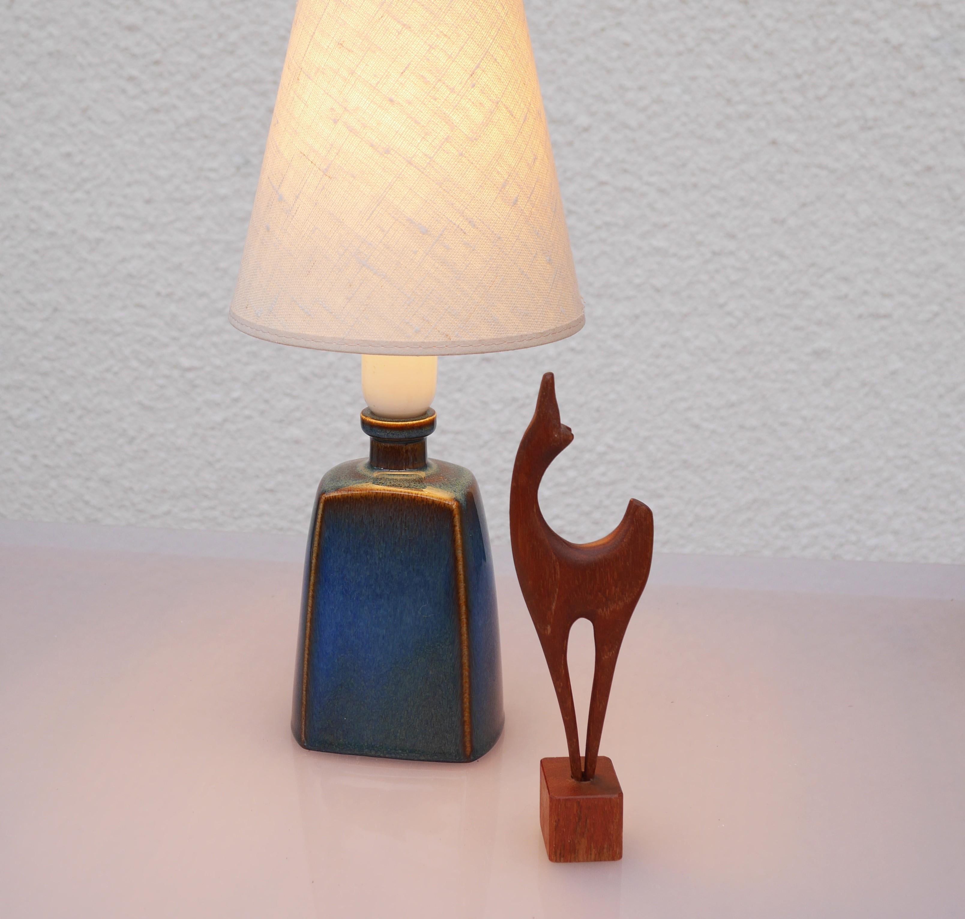 A very cute and handmade vintage ceramic lamp base made by Sven Jonsson, known as 