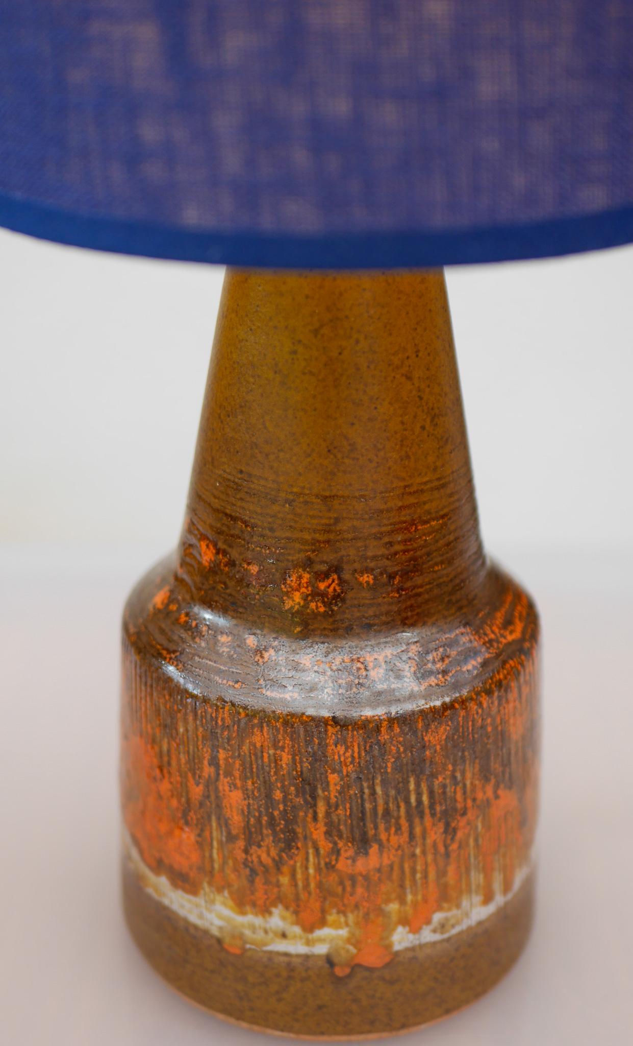 Hand-Crafted Mid-century modern pottery lamp from Tilgmans, Sweden. For Sale