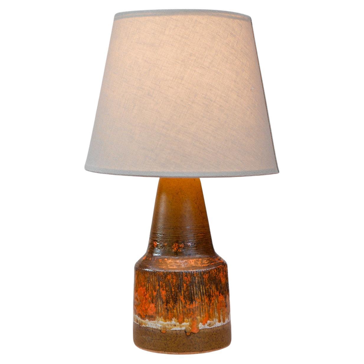Mid-century modern pottery lamp from Tilgmans, Sweden. For Sale