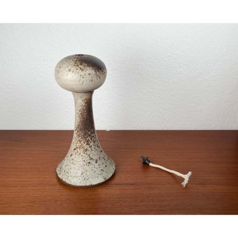 Lámpara de aceite de cerámica moderna de mediados de siglo de Aage Würtz, años 60 siglo XX en venta