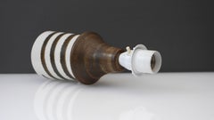 Mid-century modern pottery table lamp by Bruno Karlsson, EGO, Sweden.