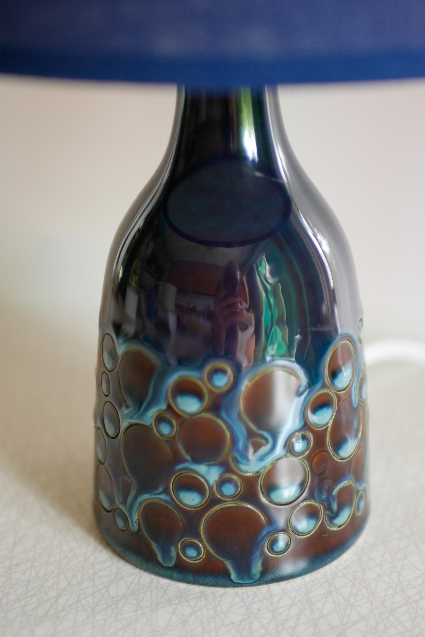 Fatto a mano Lampada da tavolo in ceramica moderna di metà secolo con 