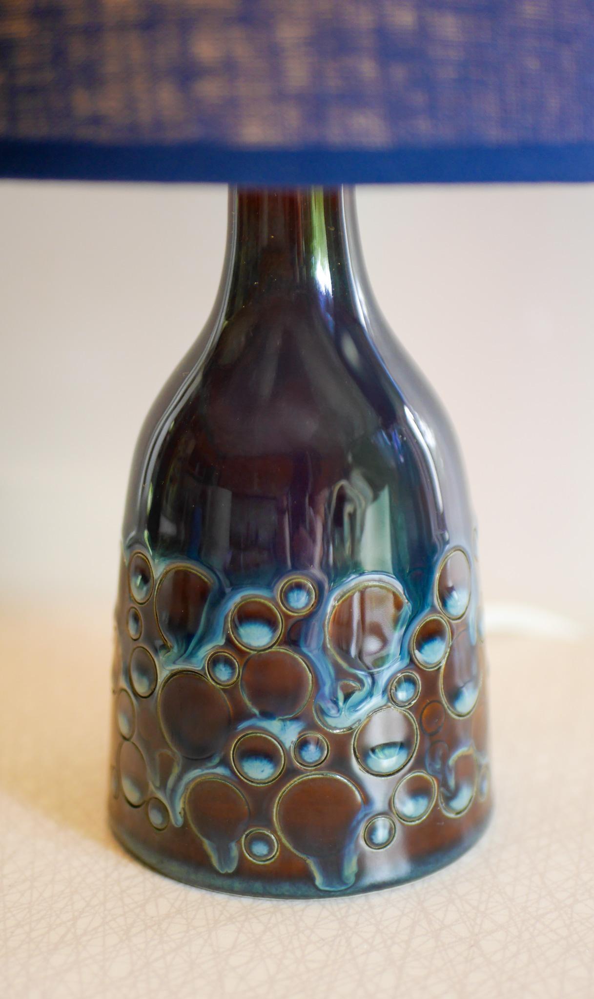Lampada da tavolo in ceramica moderna di metà secolo con 
