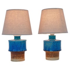 Lampes de table en céramique de style « mid-century modern » signées Inger Persson Rörstrand, Suède