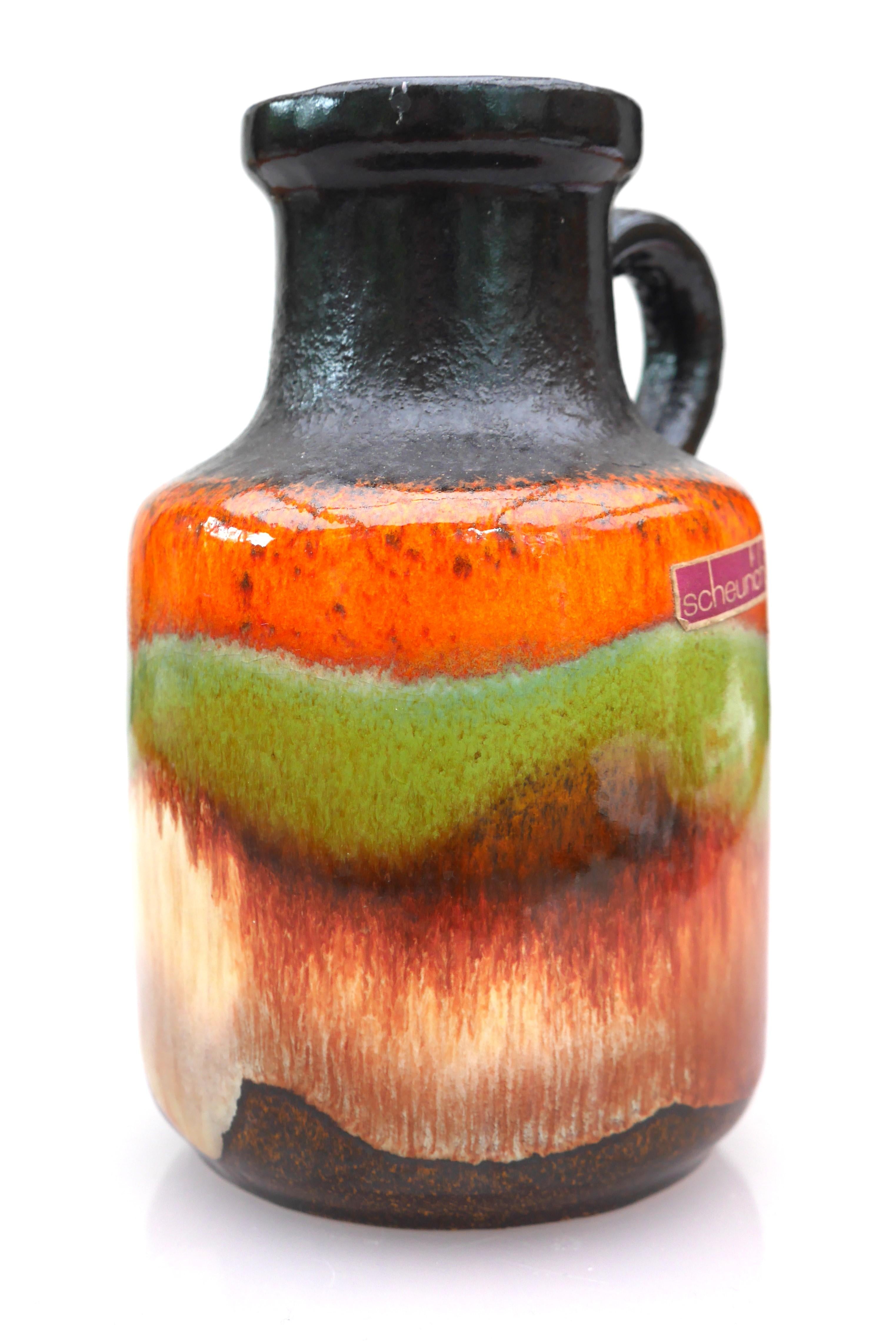 Ceramic Mid-century modern pottery vase by Scheurich, West Germany, 1970s