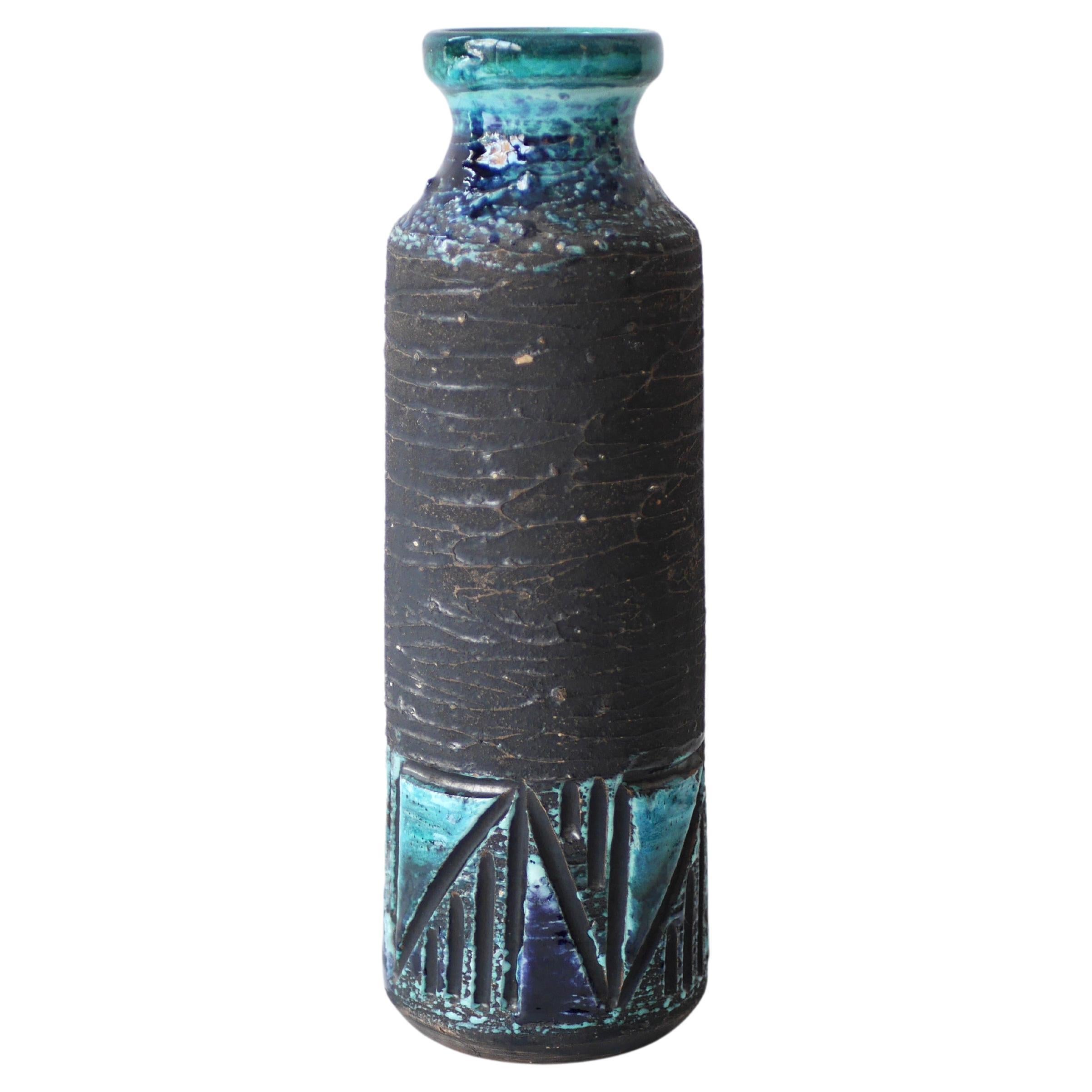 Mid-century modern pottery vase from Tilgmans, Sweden  For Sale