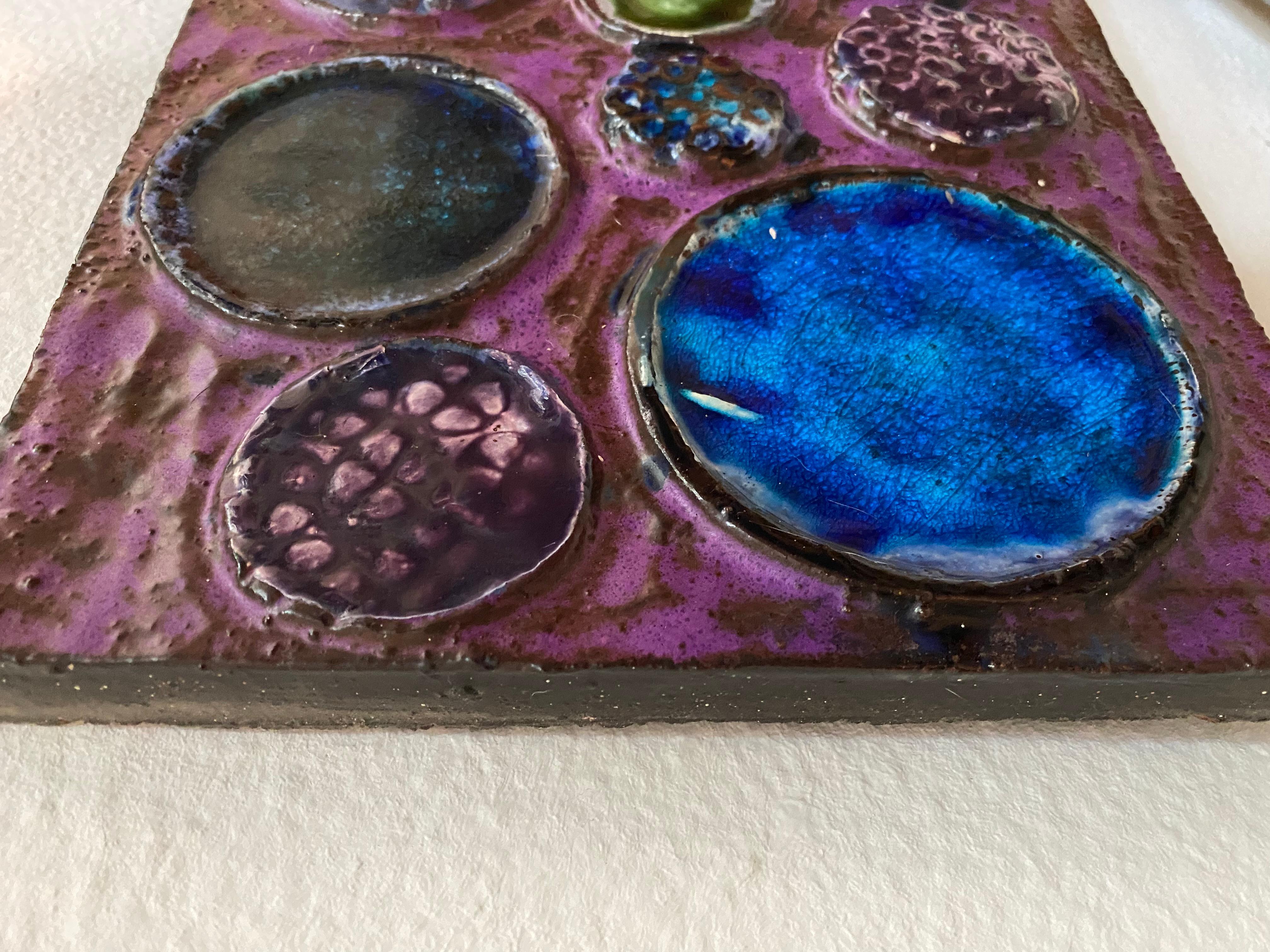 Placa de pared de cerámica moderna de mediados de siglo de Gerda Heuckeroth para Ceramano Keramik Moderno de mediados de siglo en venta